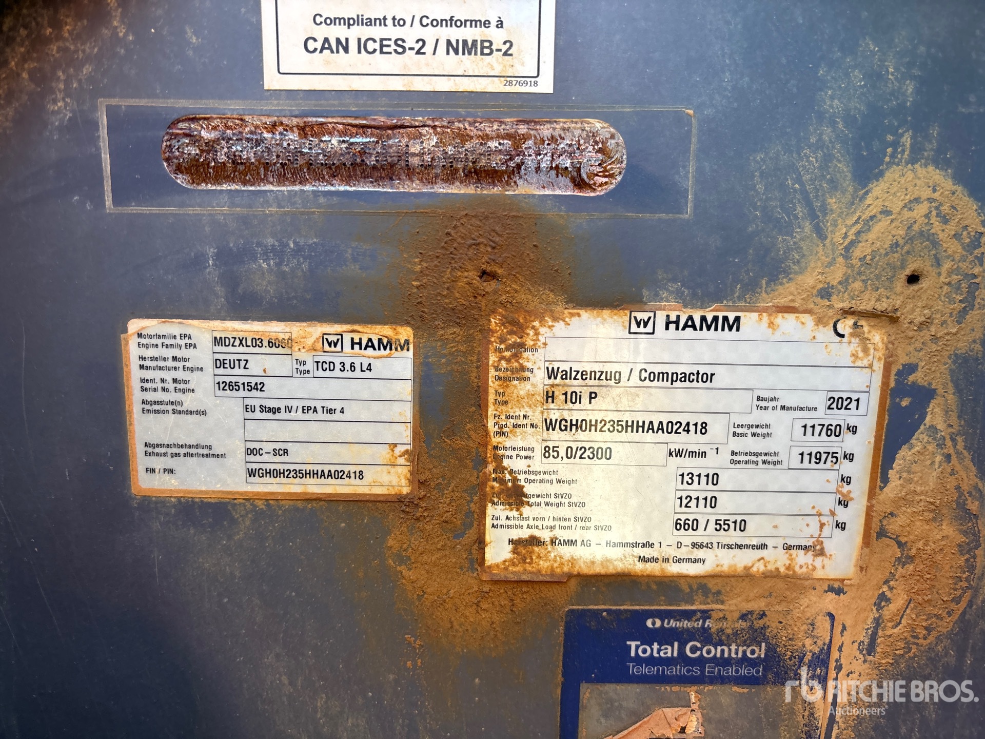 2021 Hamm H10I
