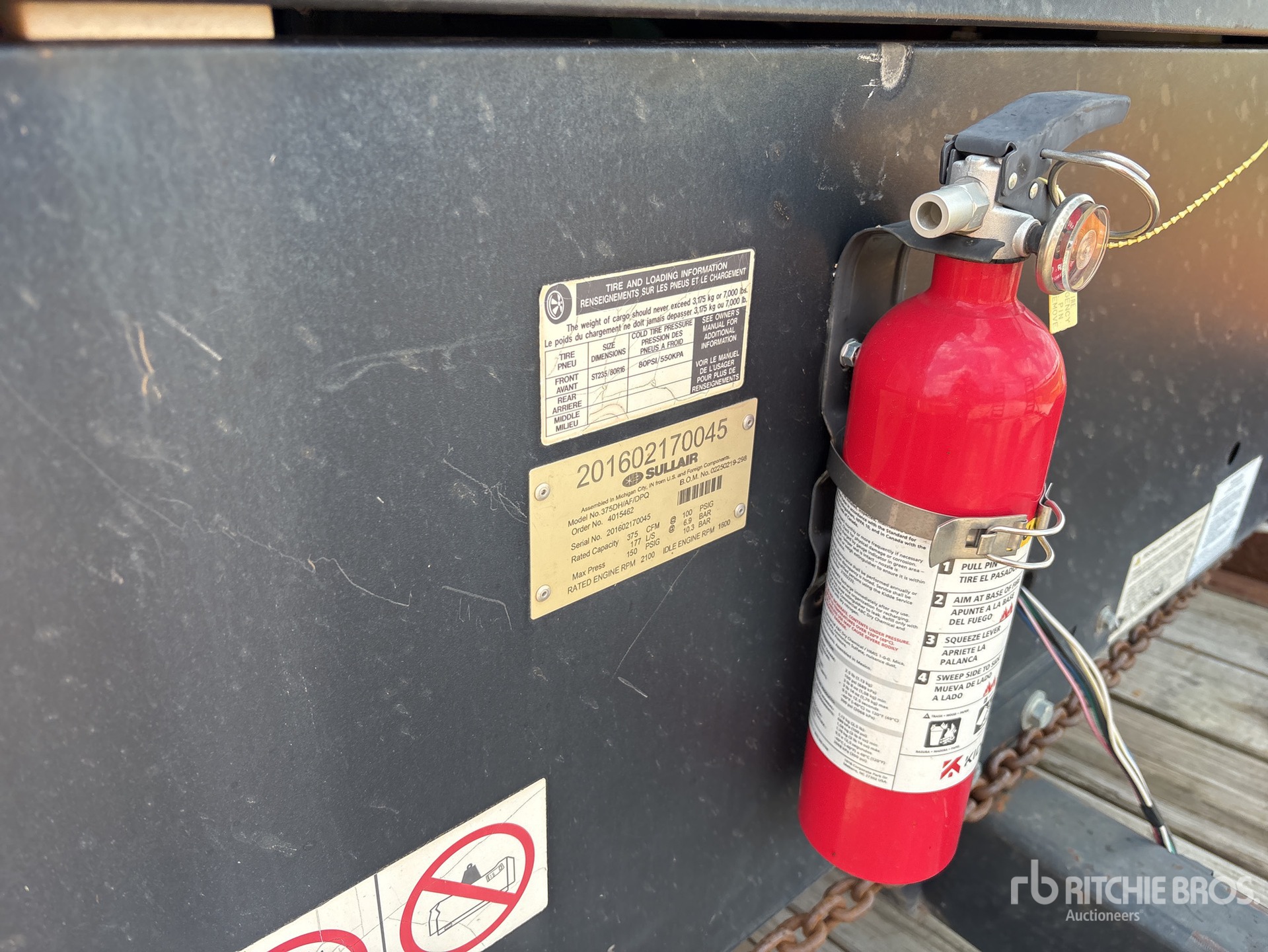 2016 Sullair 375DH/AF/DPQ