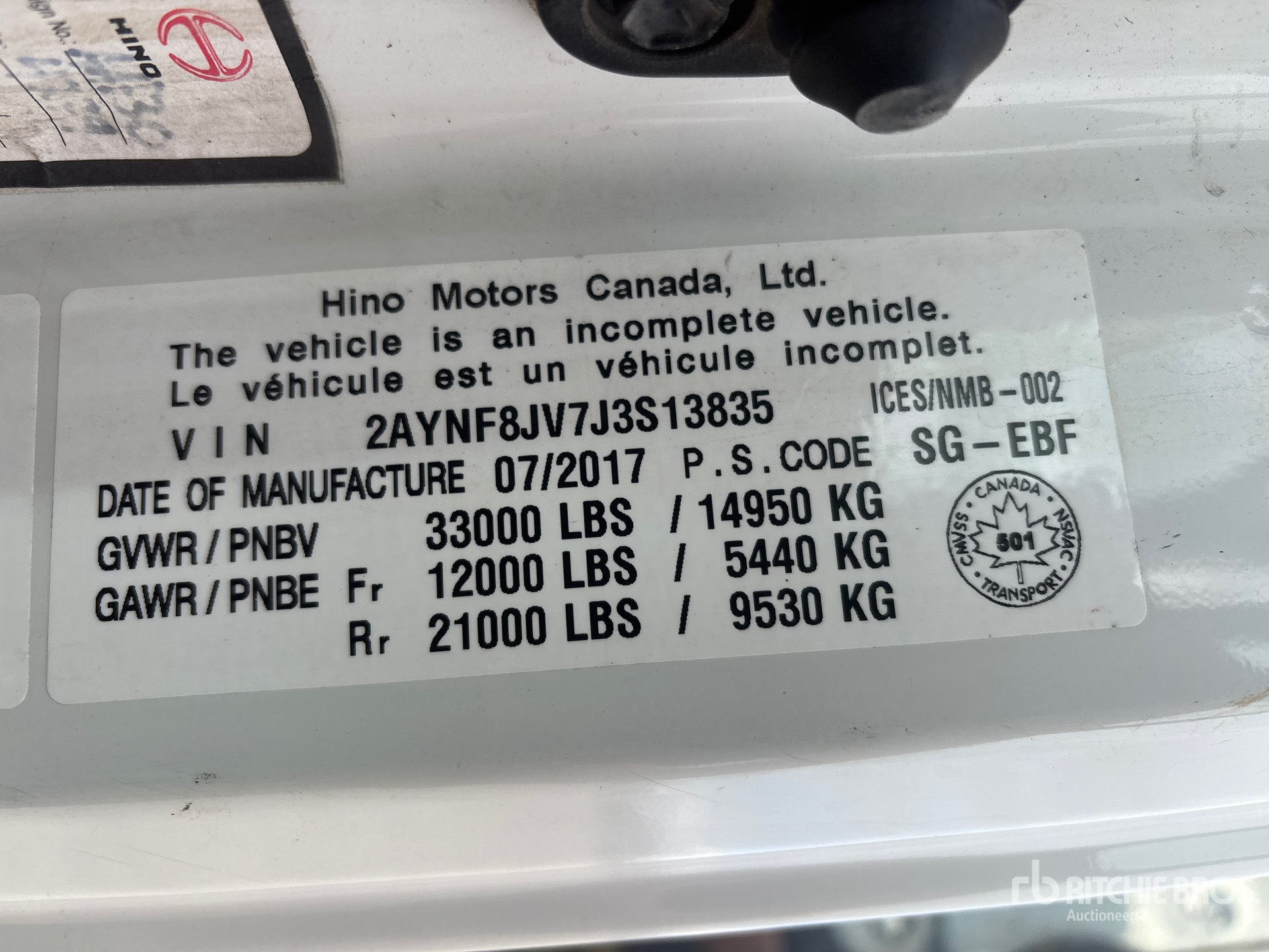 2018 Hino 338
