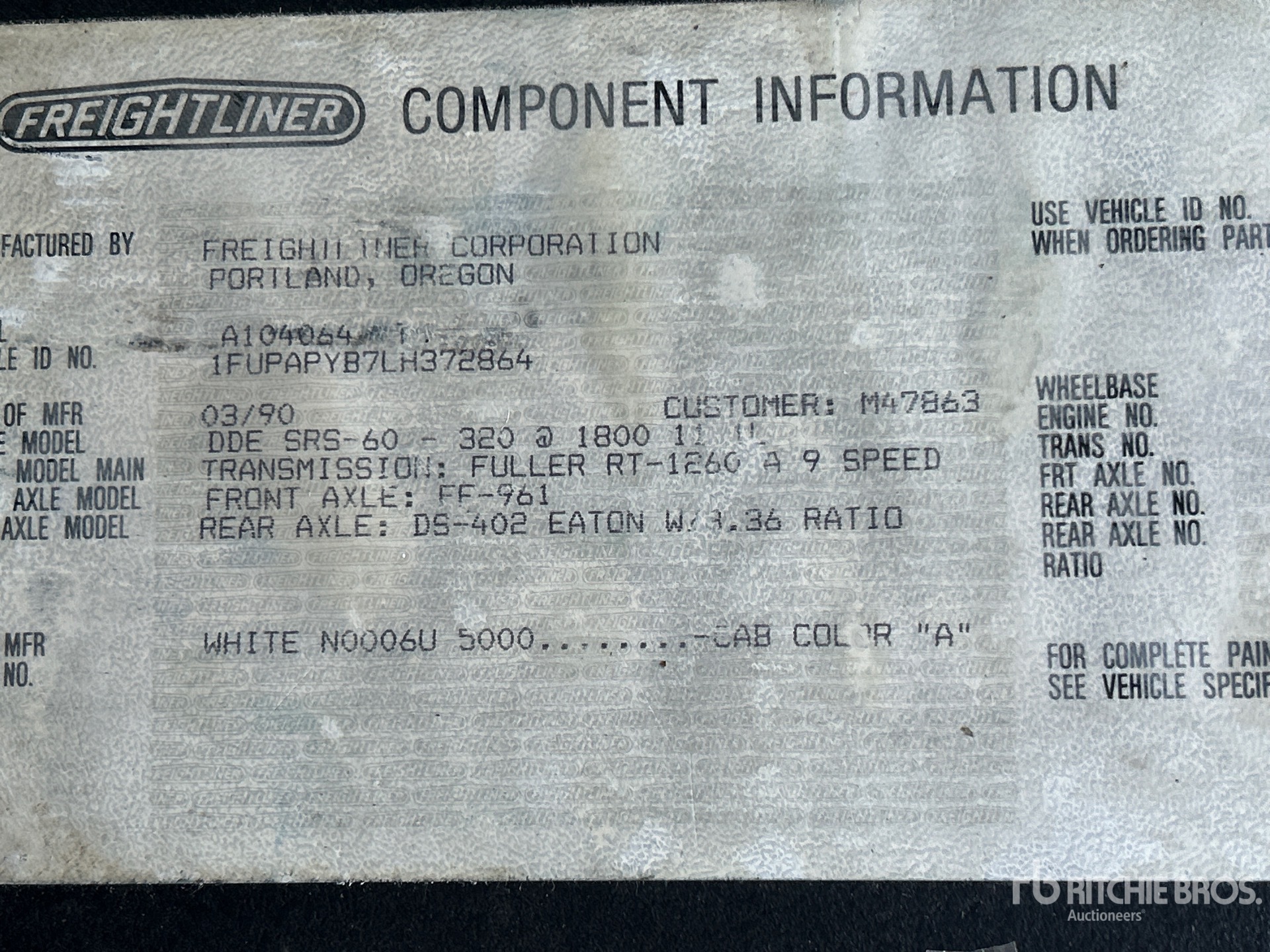 1990 Freightliner FLA086