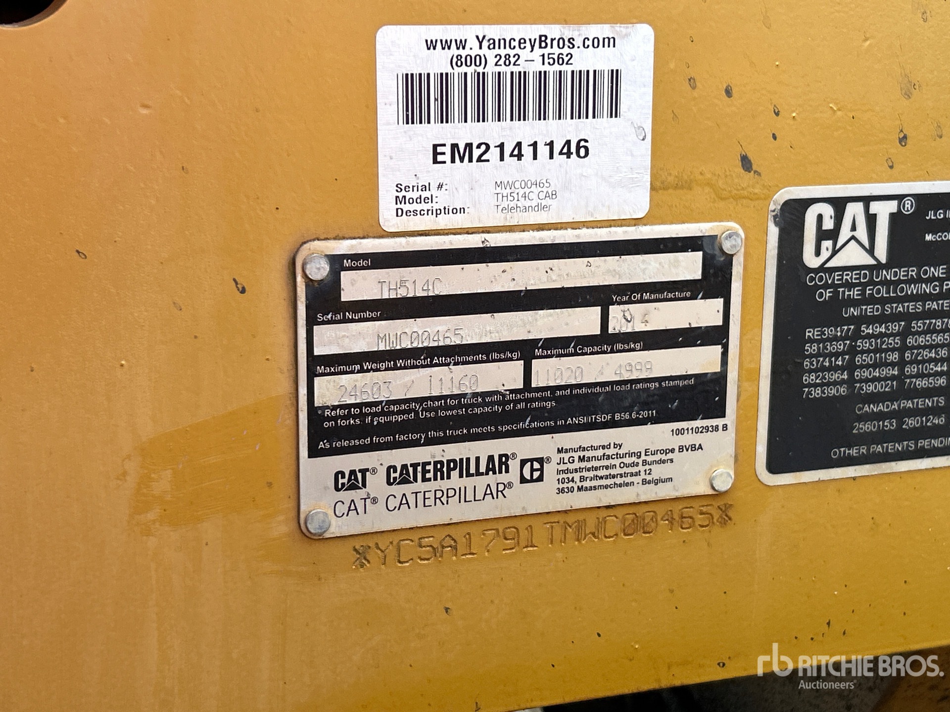 2015 Caterpillar TH514C