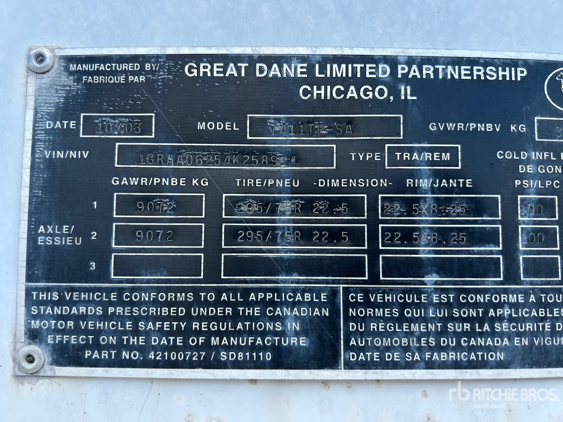 2004 Great Dane 53 FT X 102 IN T/A
