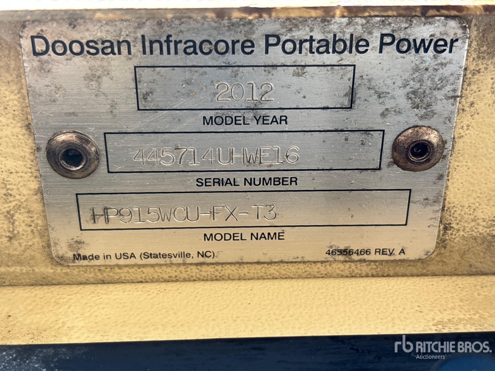 2012 Doosan Portable Power HP915WCU-FX-T3