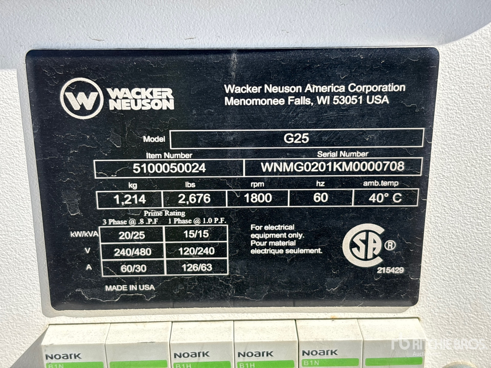 2021 Wacker Neuson G-25