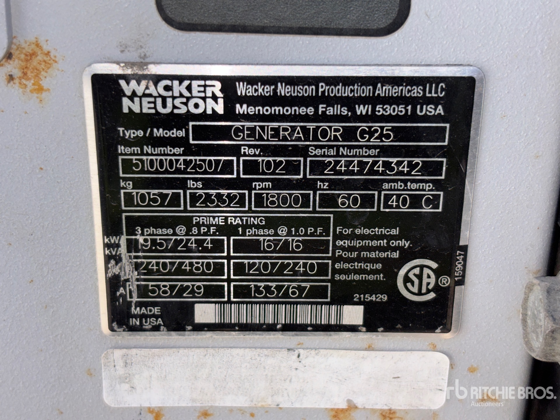 Wacker Neuson G-25