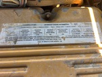 Engine with Emission Label