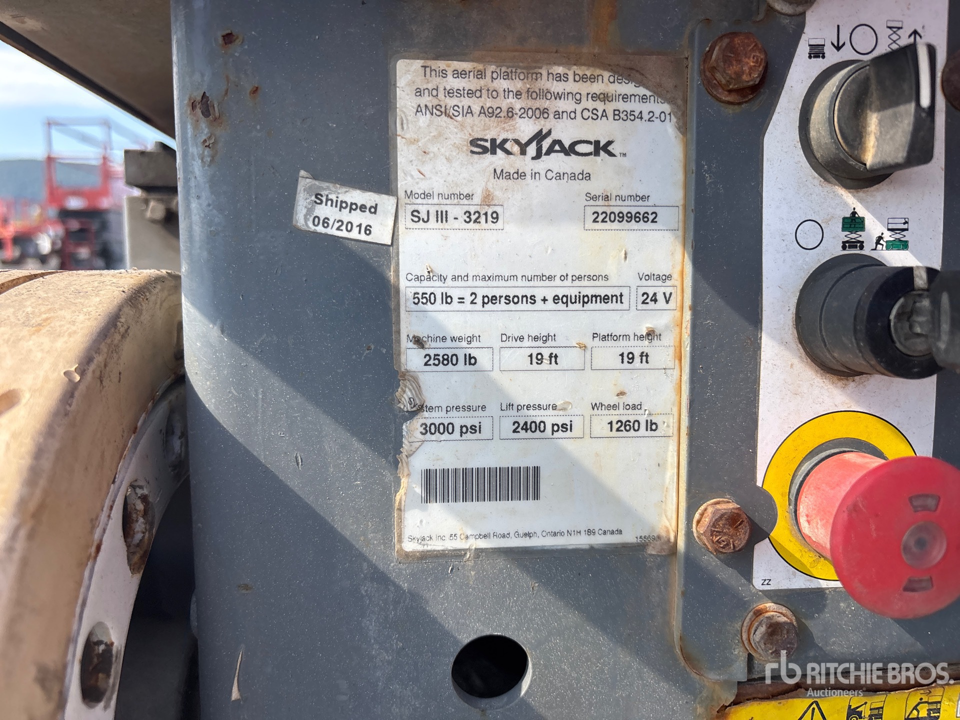 2016 Skyjack SJIII3219