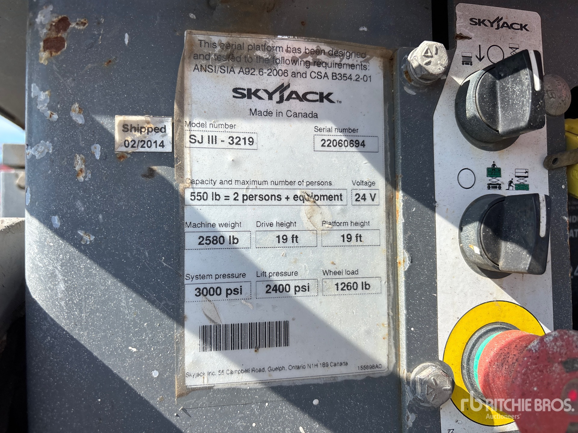 2014 Skyjack SJIII3219