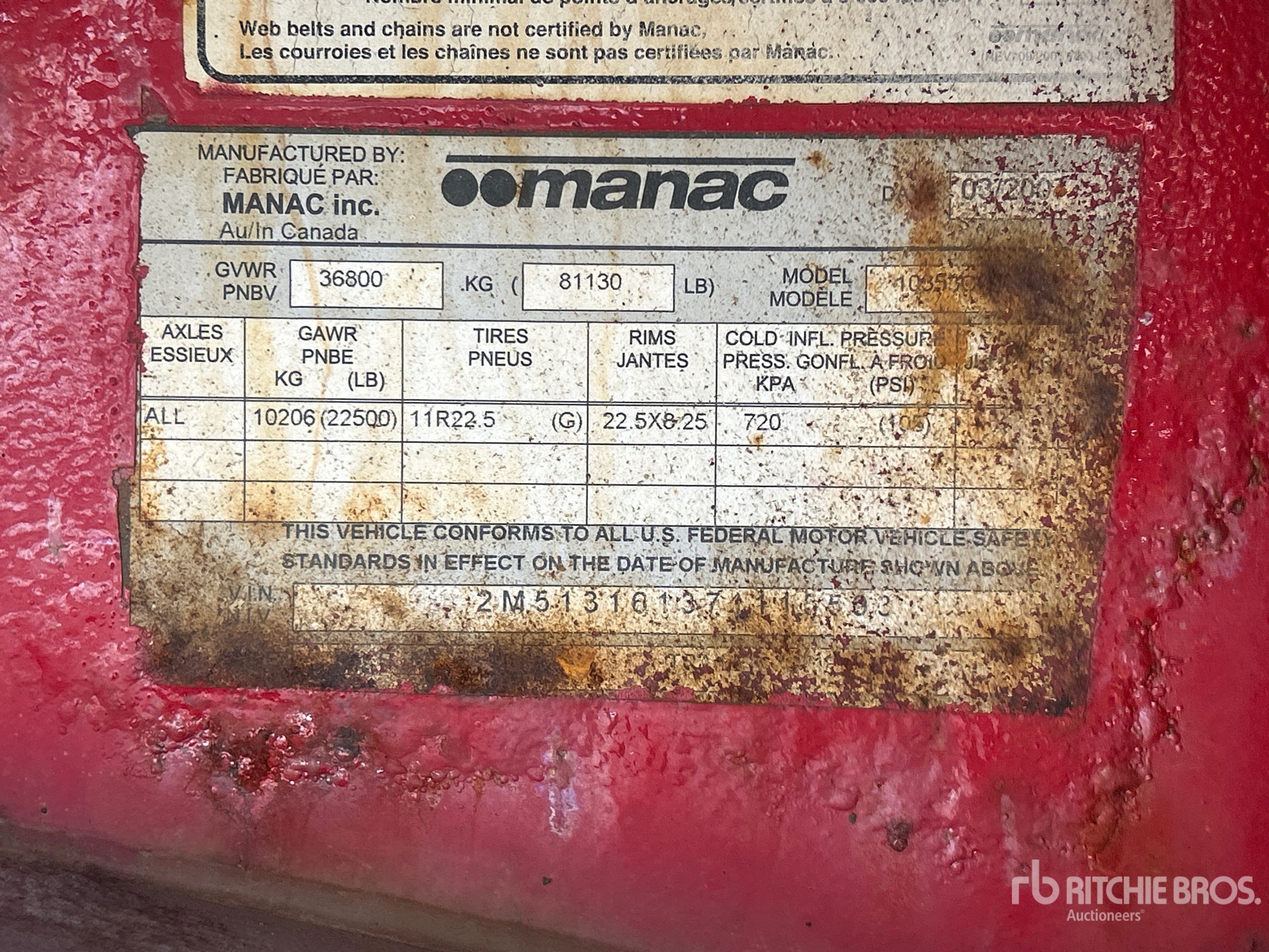 2007 Manac 53 FT TRI/A