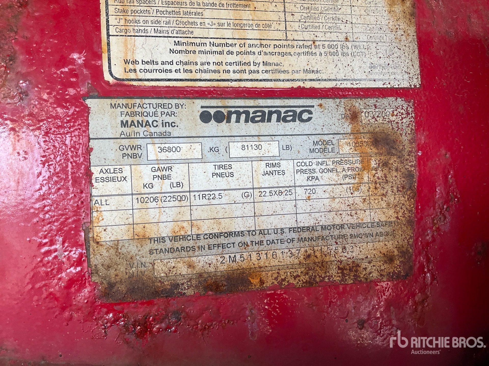 2007 Manac 53 FT TRI/A