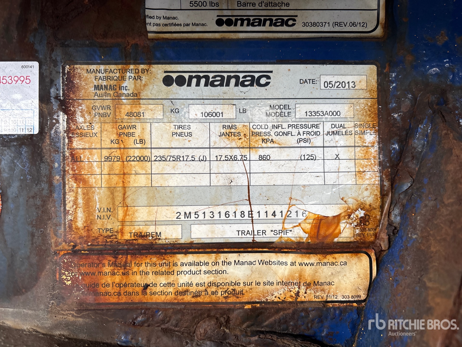 2014 Manac 13353A000
