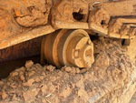 Undercarriage with Left Carrier Rollers
