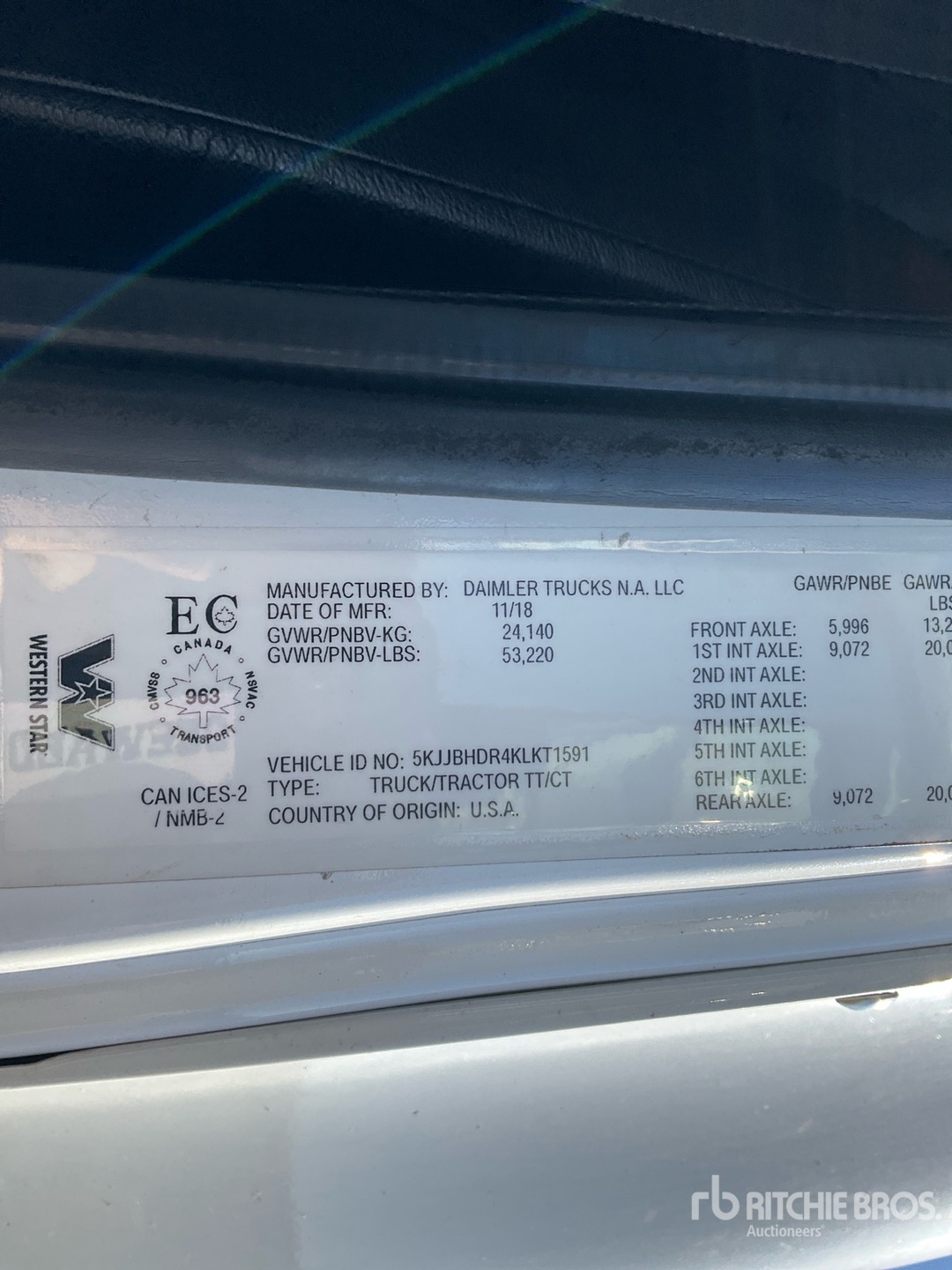 2019 Western Star 5700