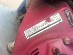 Engine with Emission Label