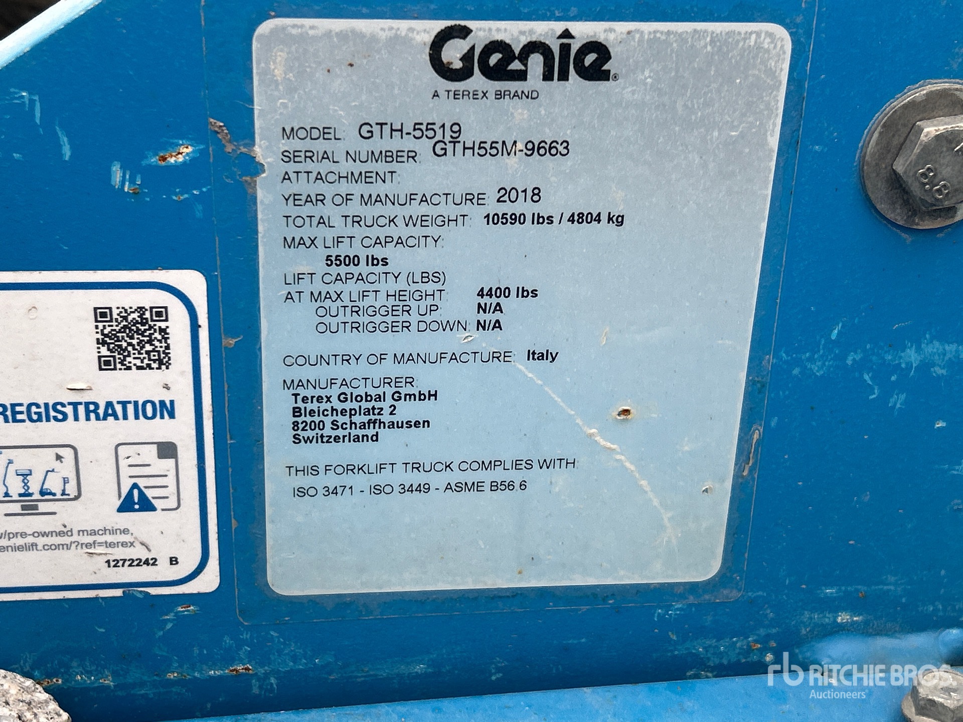 2018 Genie GTH-5519