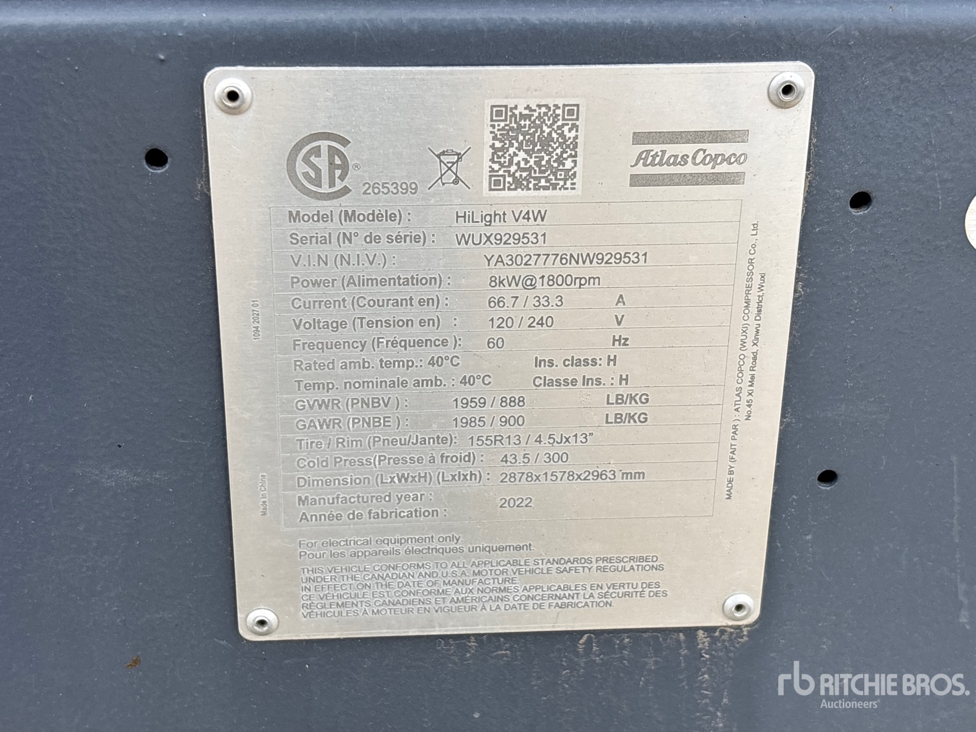 2022 Atlas Copco HILIGHT V4 W