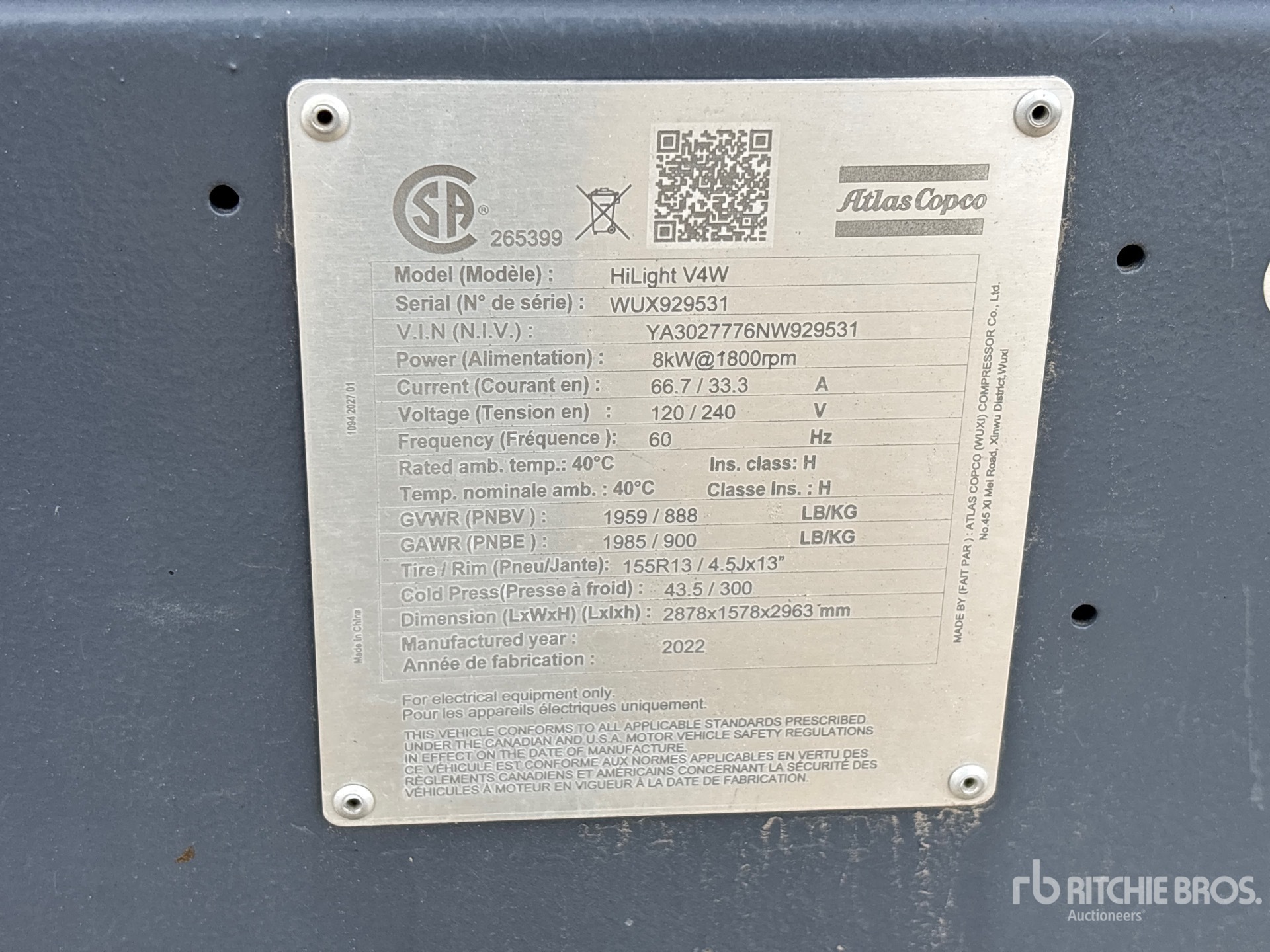 2022 Atlas Copco HILIGHT V4 W