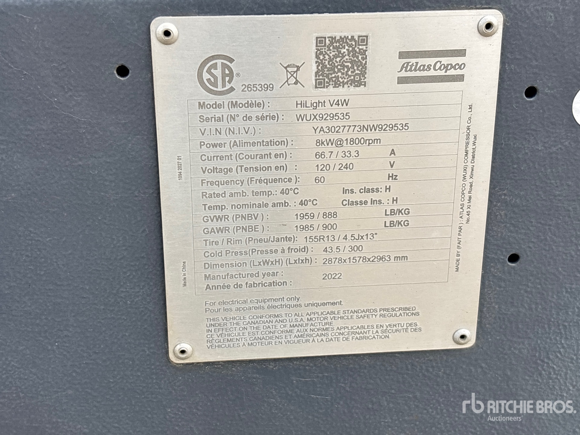2022 Atlas Copco HILIGHT V4 W