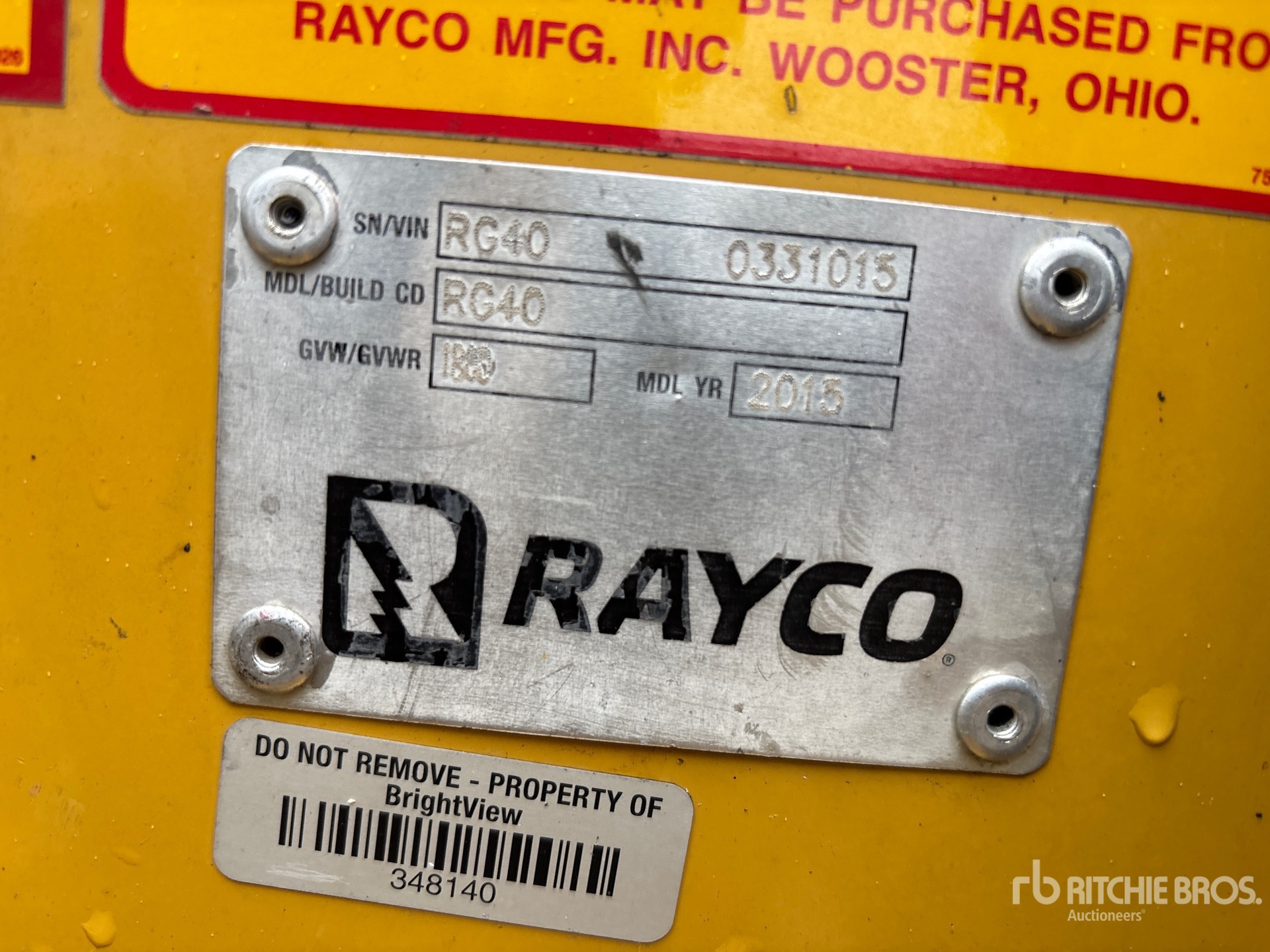 2015 Rayco RG40