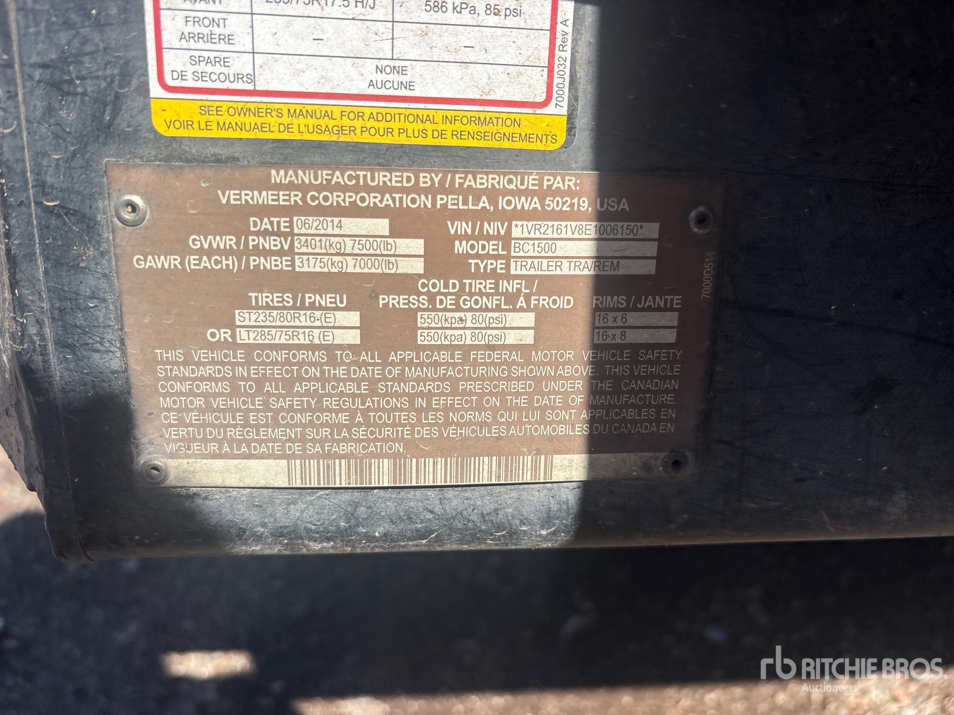 2014 Vermeer BC1500XL