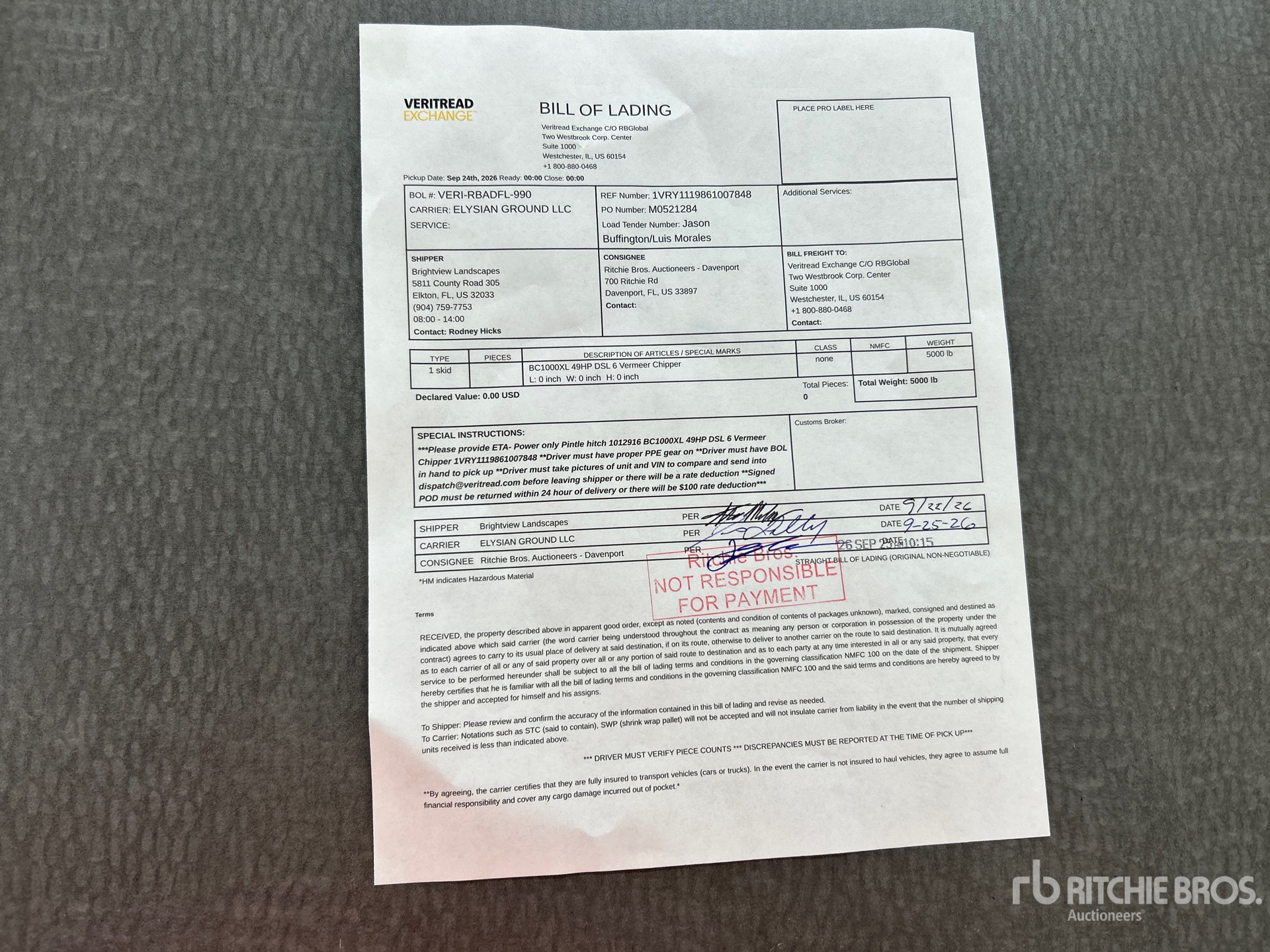 2006 Vermeer BC1000