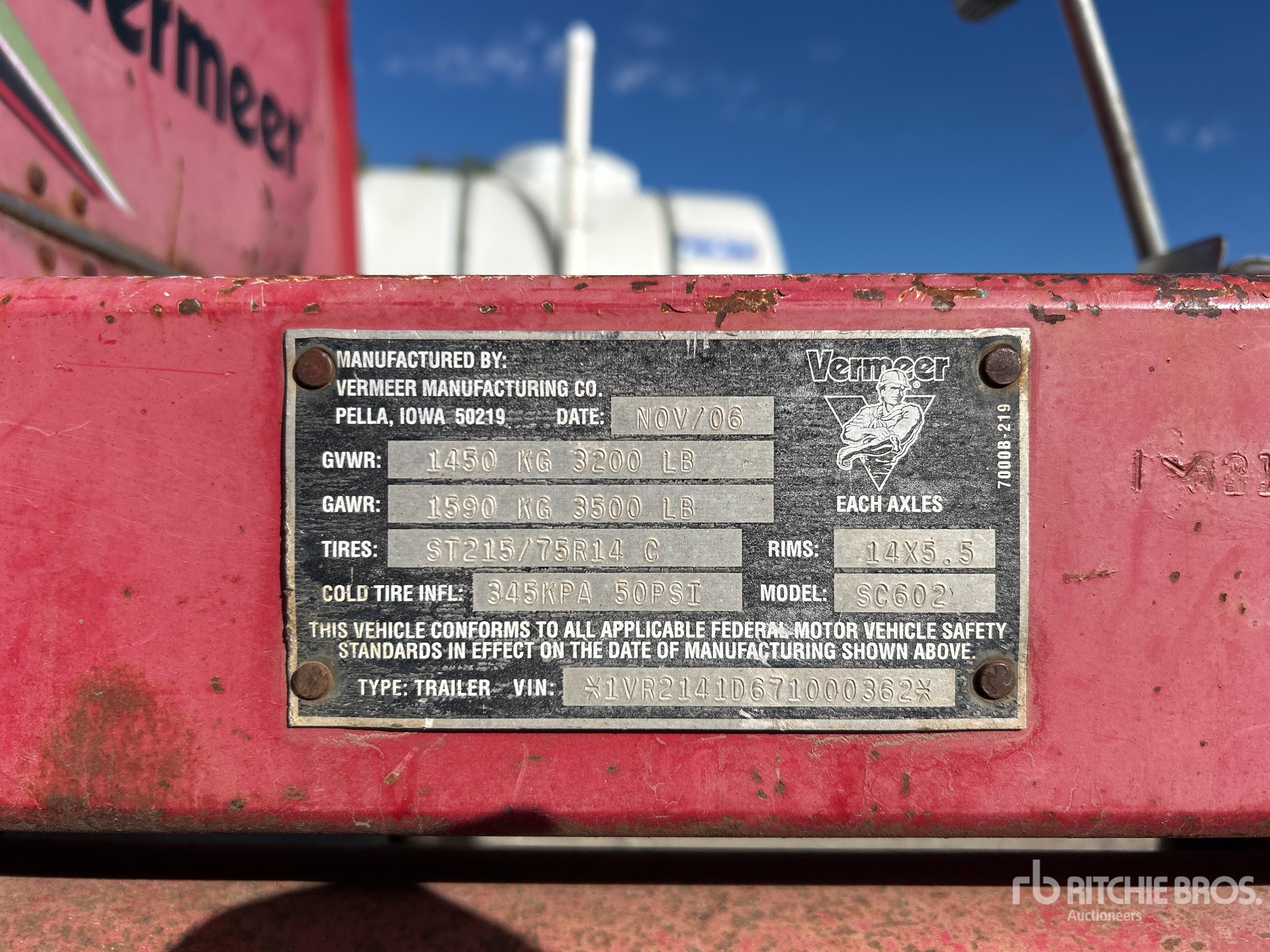 2007 Vermeer SC602