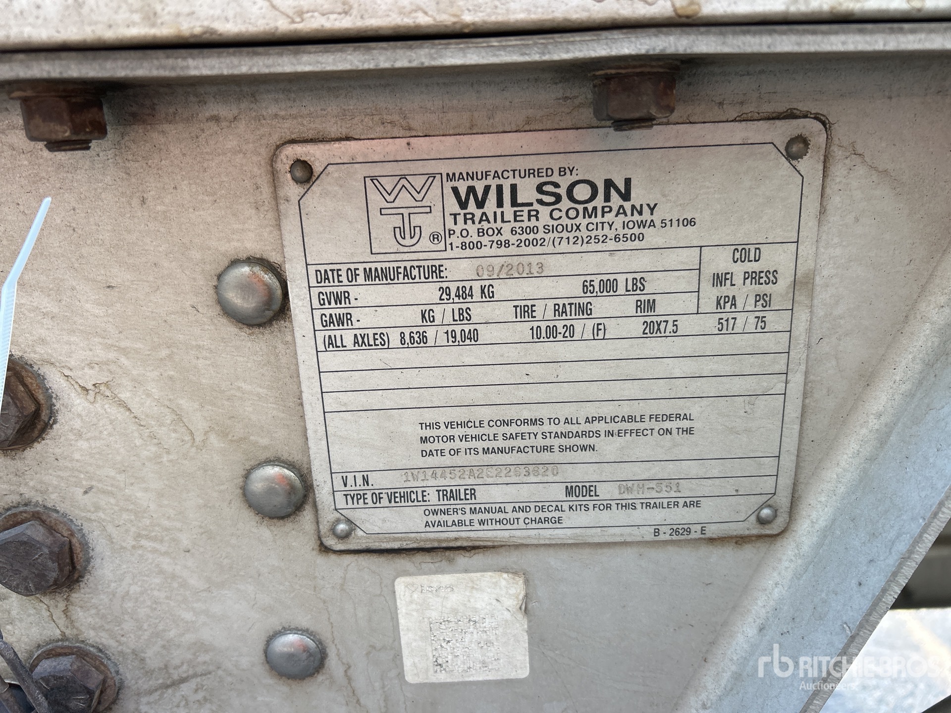 2014 Wilson DWH-551