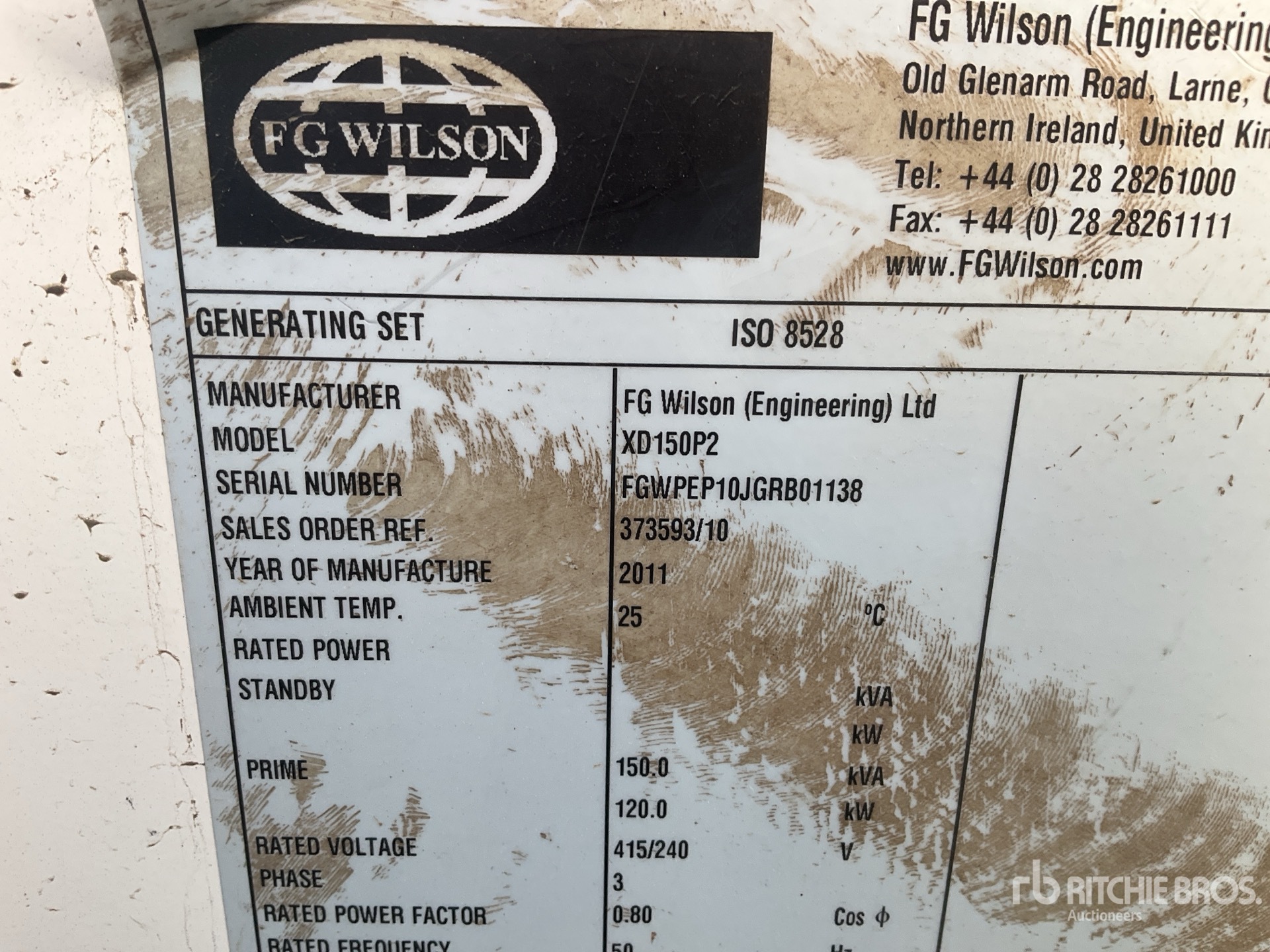 2011 Fg Wilson XD150P2