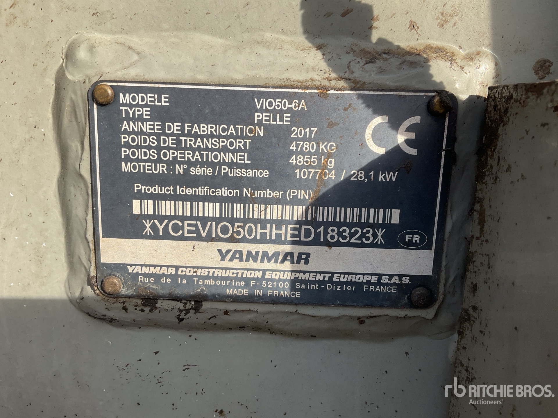 2017 Yanmar VIO50-6A