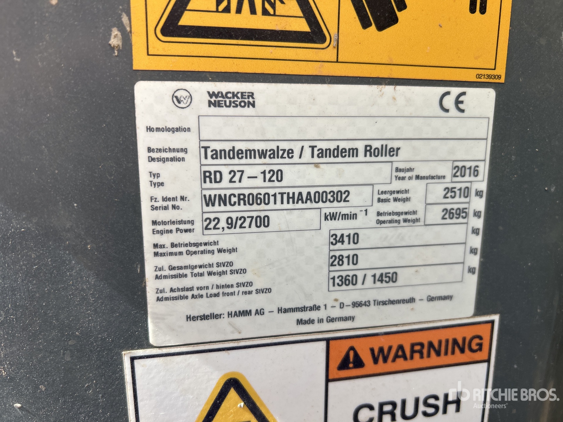 2016 Wacker Neuson RD27-120