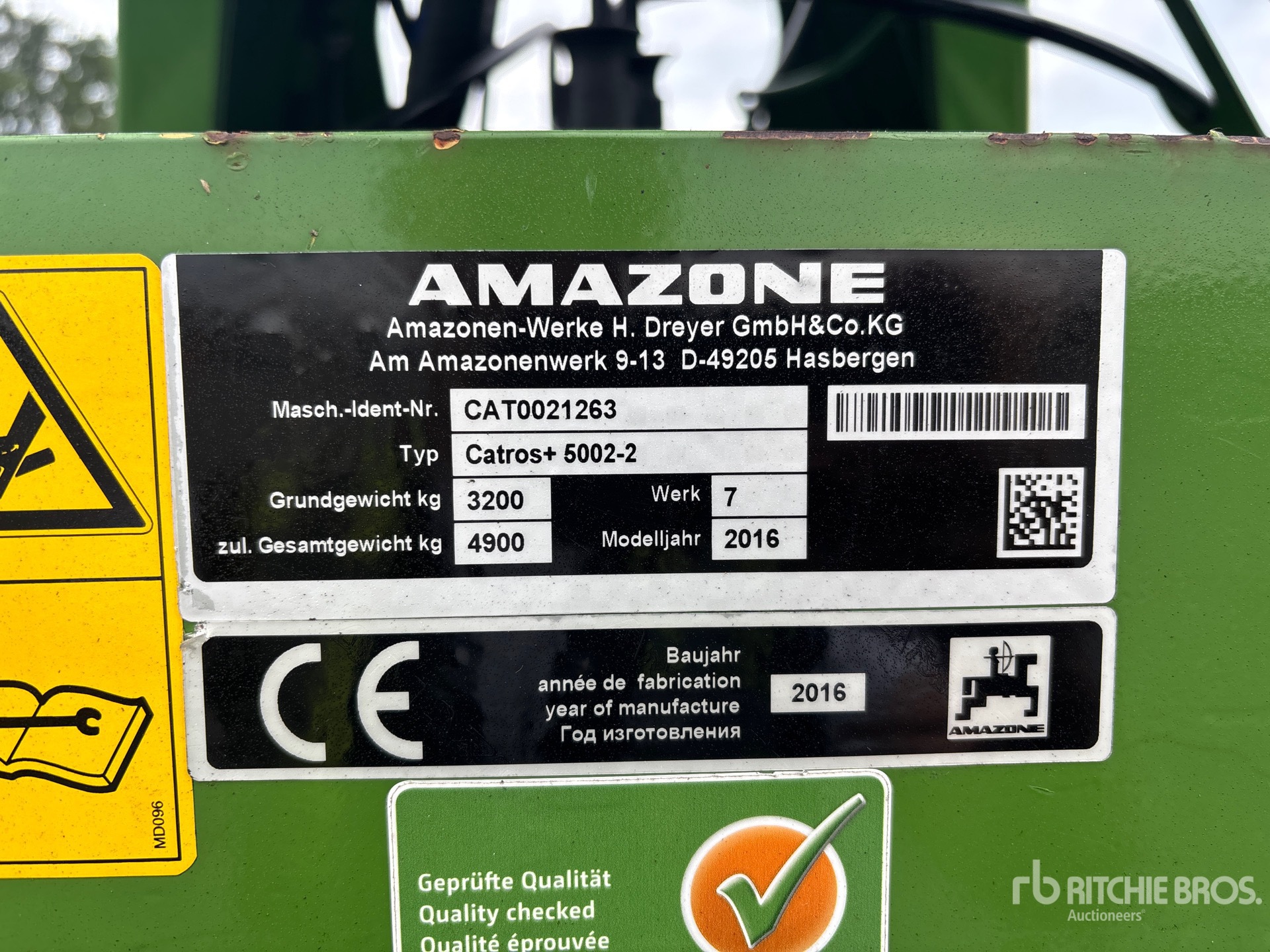 2016 Amazone CATROS+ 5002-2