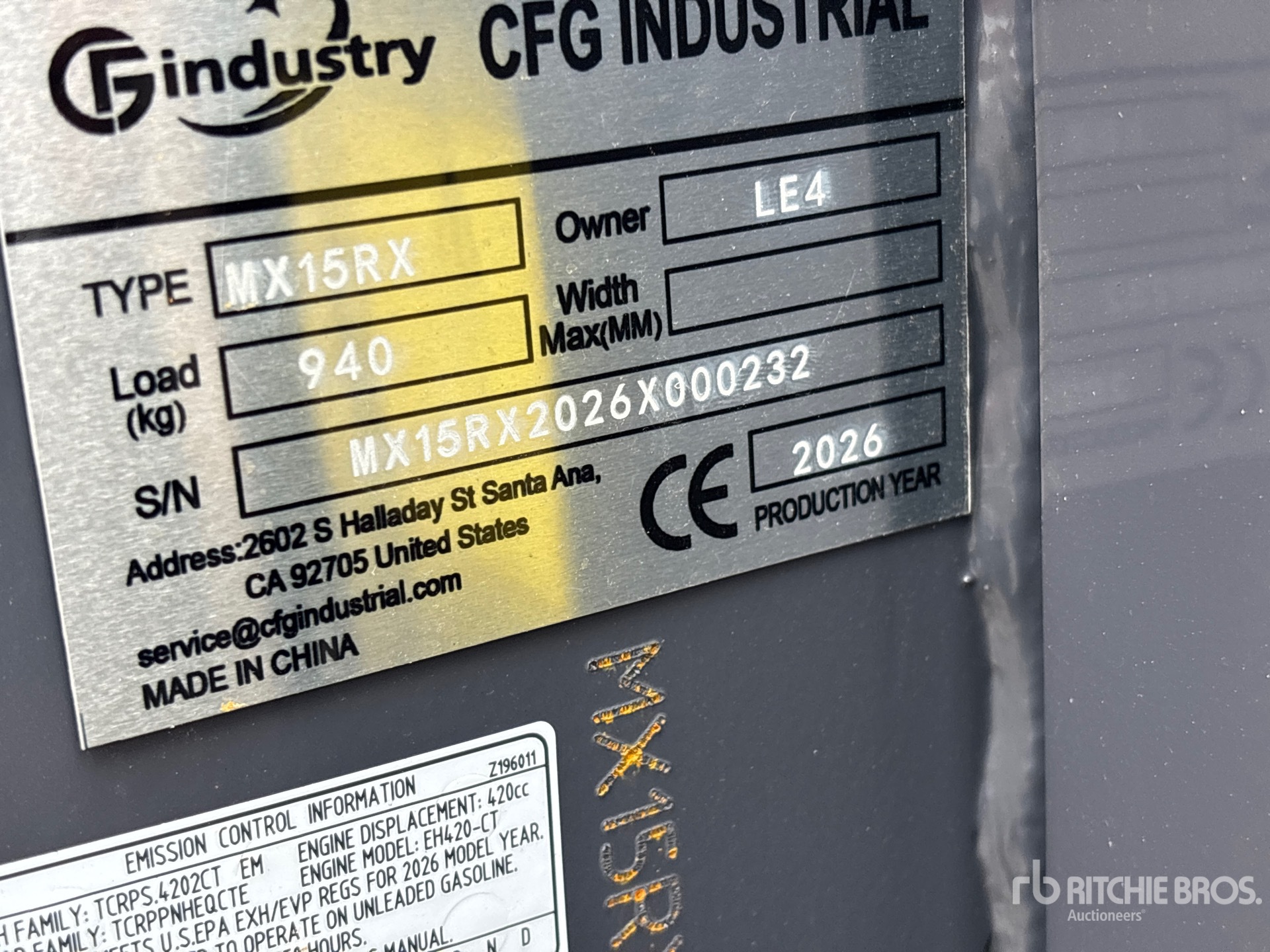 2026 CFG MX15RX