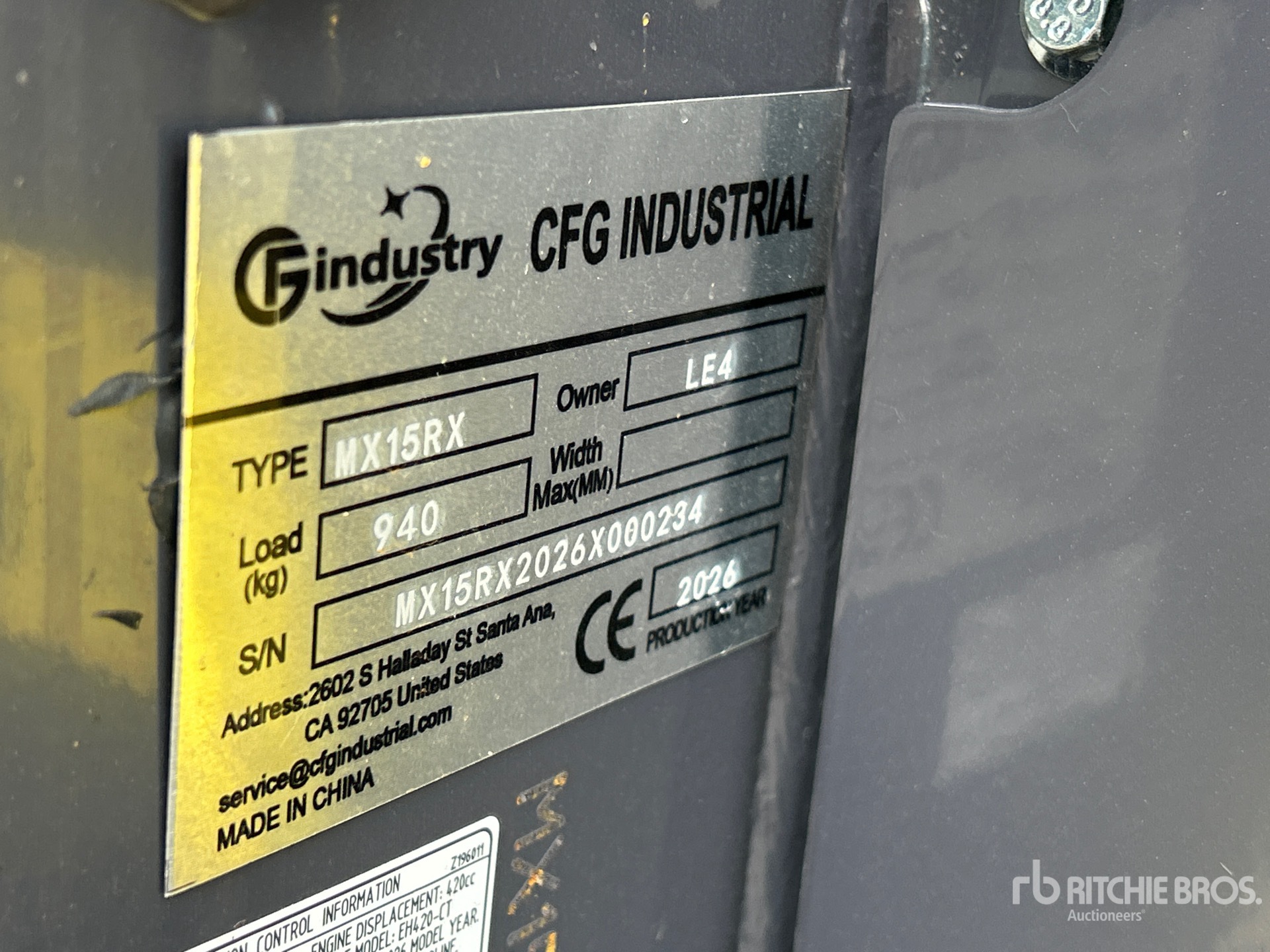 2026 CFG MX15RX