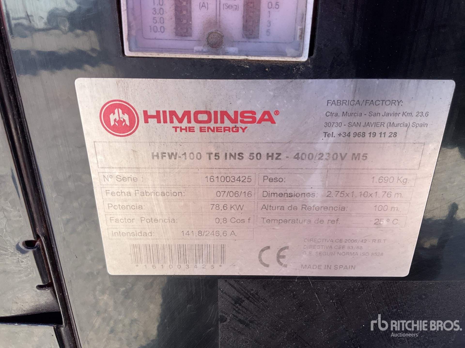 2016 Himoinsa HFW-100 T5