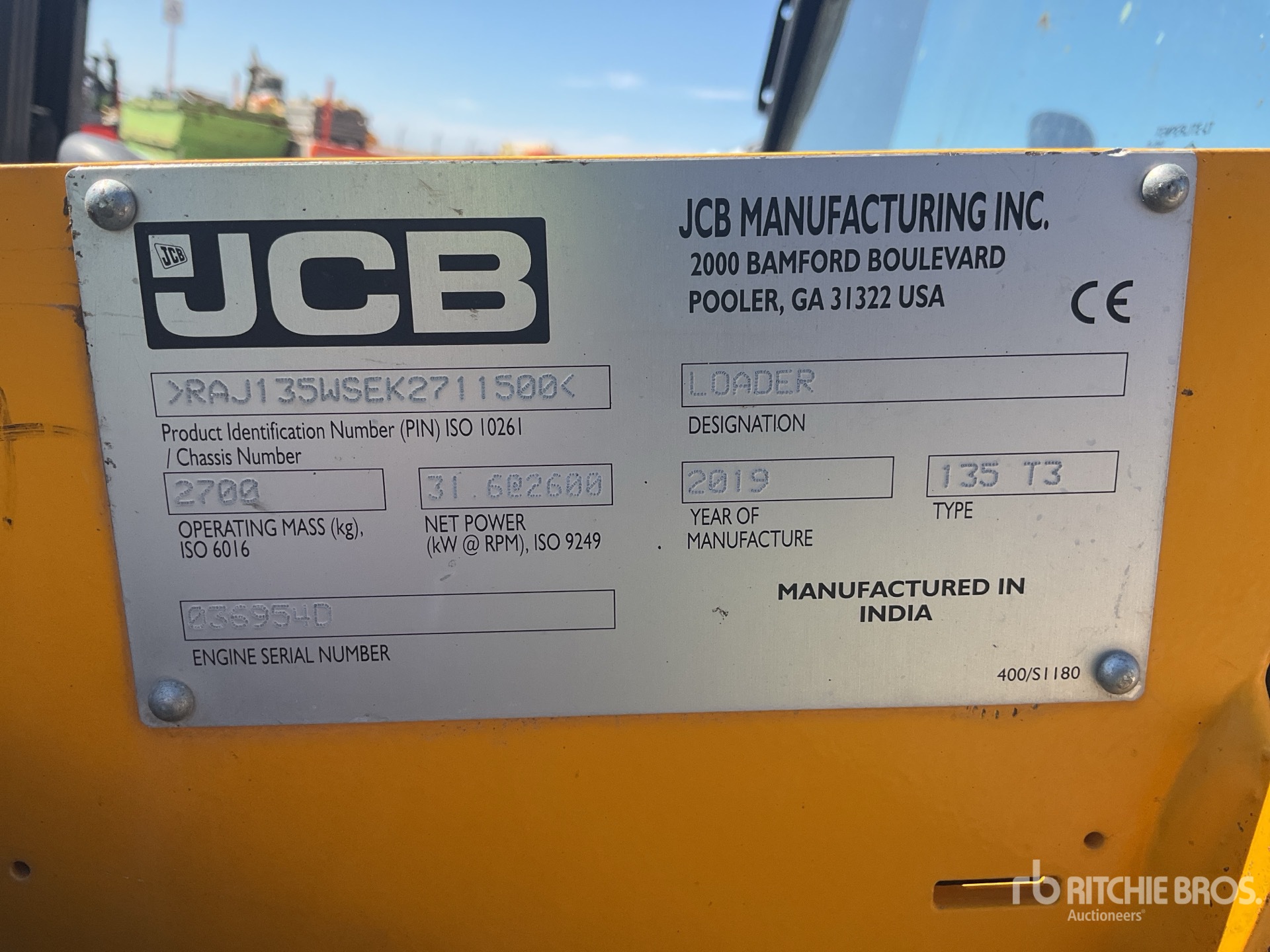 2019 JCB 135W