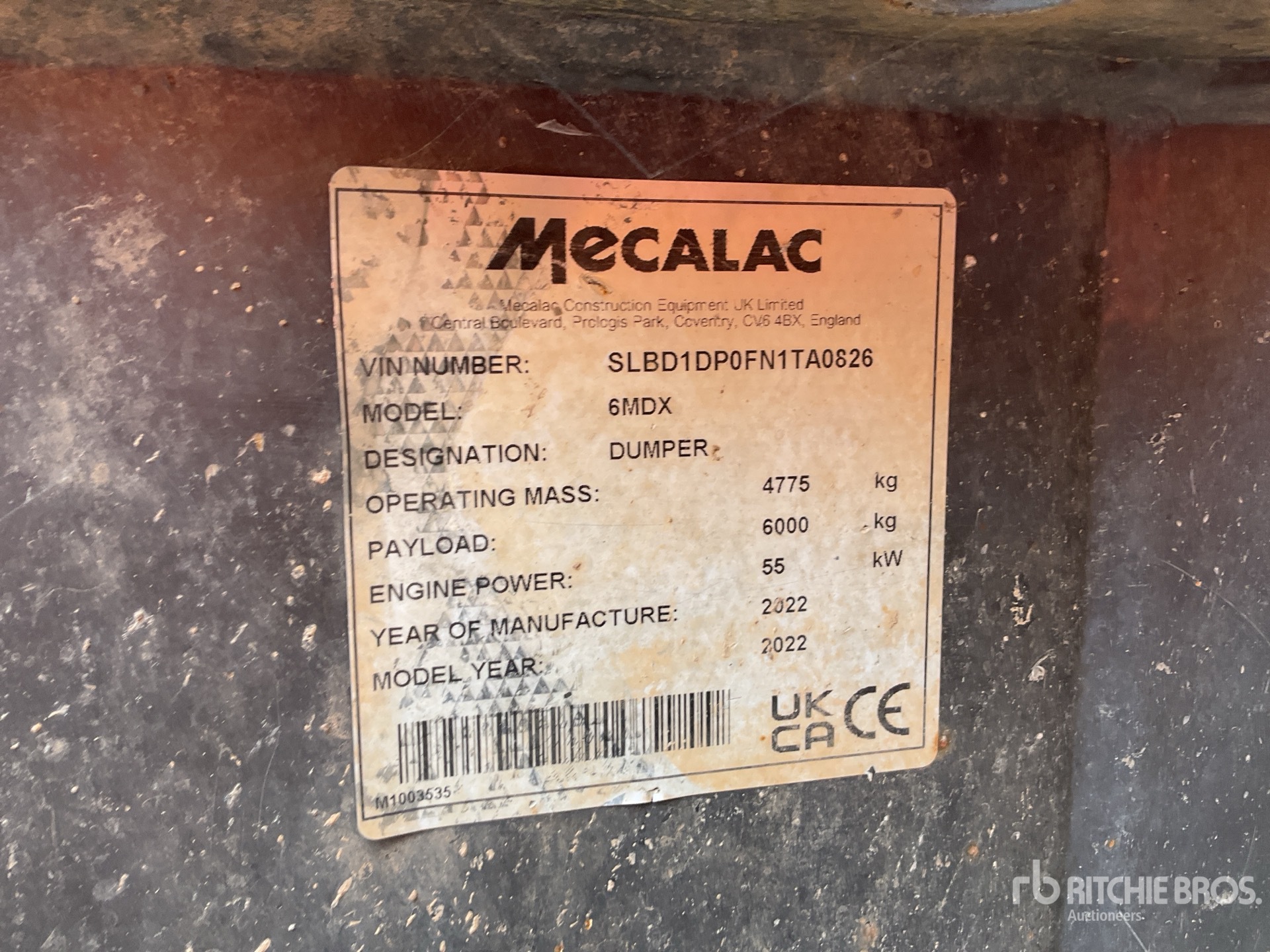 2022 Mecalac 6MDX
