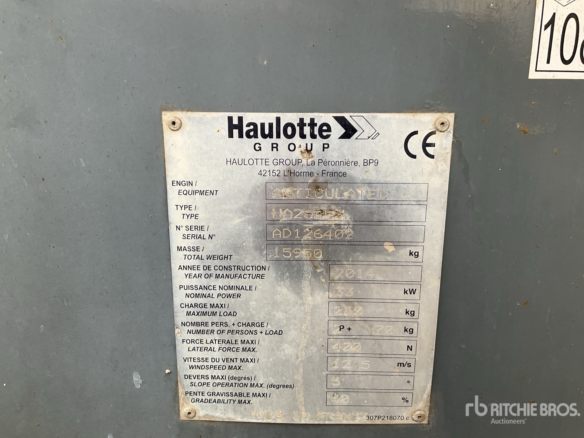 2014 Haulotte HA260PX