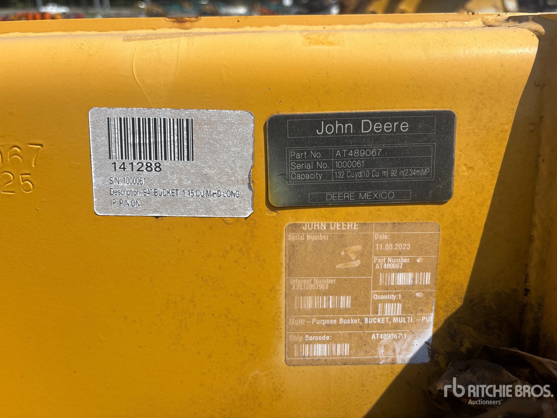 2023 John Deere 94" LOADER BUCK