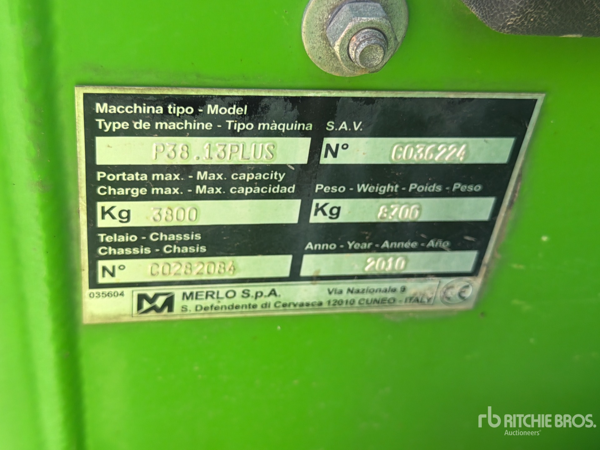 2010 Merlo P38.13PLUS