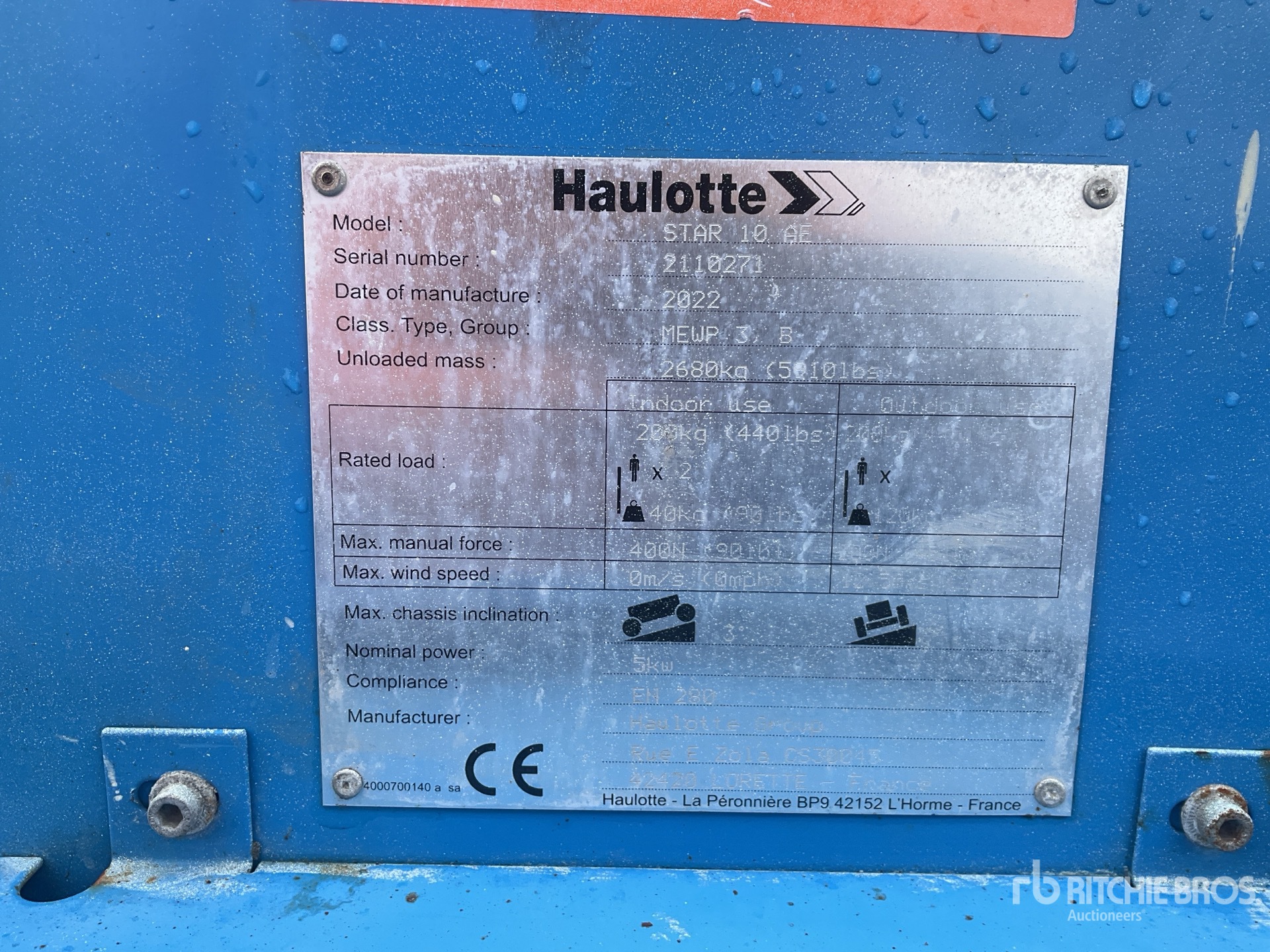 2022 Haulotte STAR 10 AE