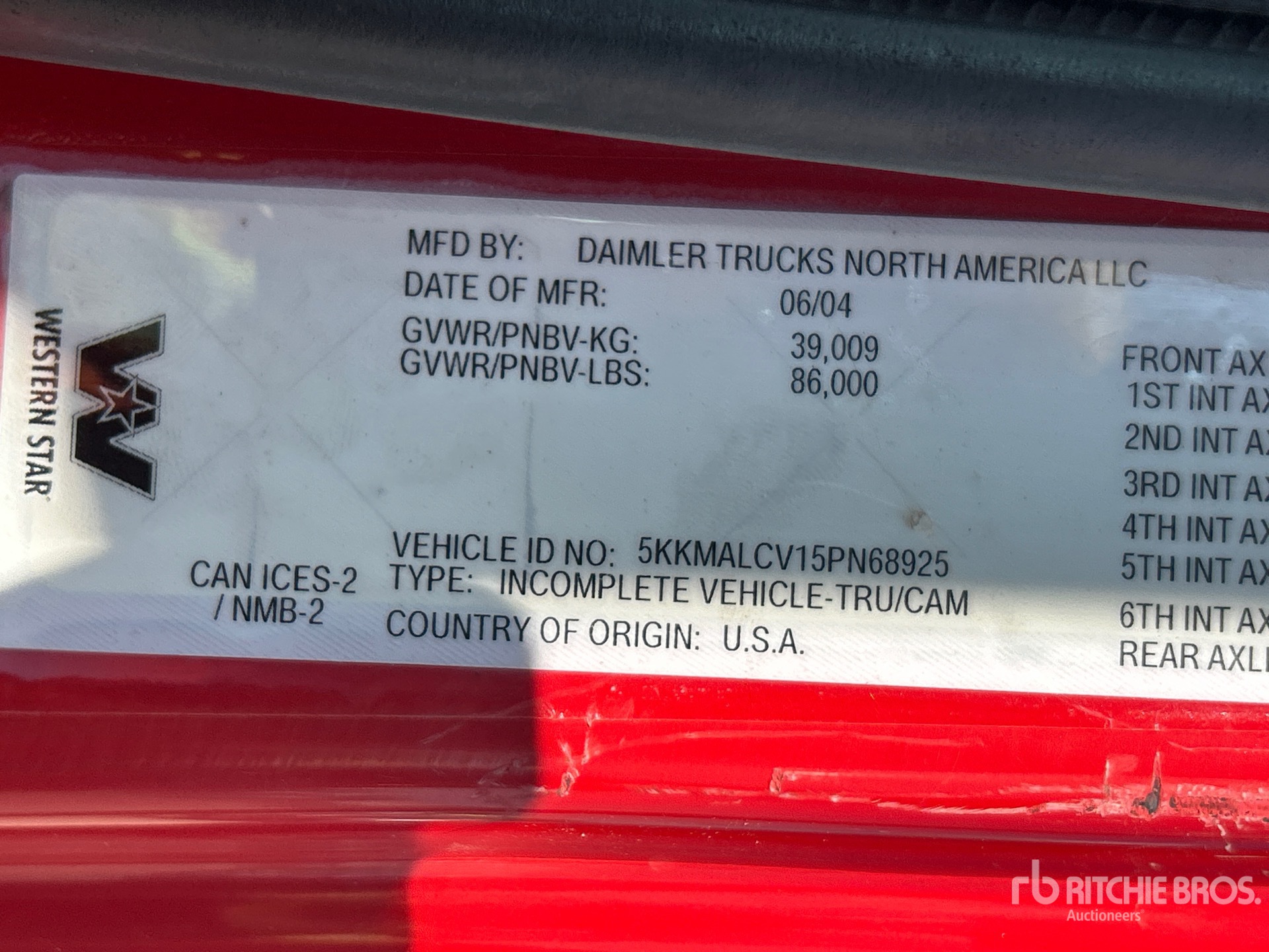 2005 Western Star 4900