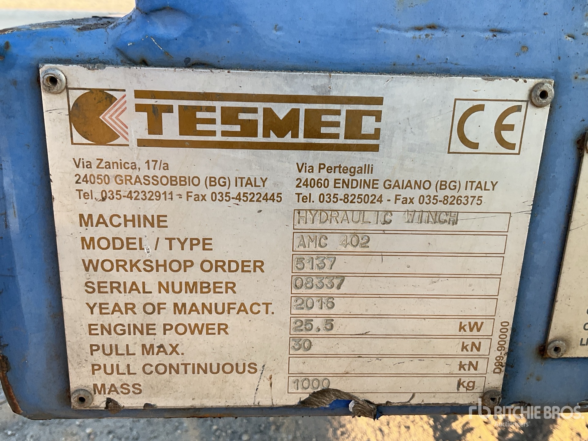 2016 Tesmec AMC 402