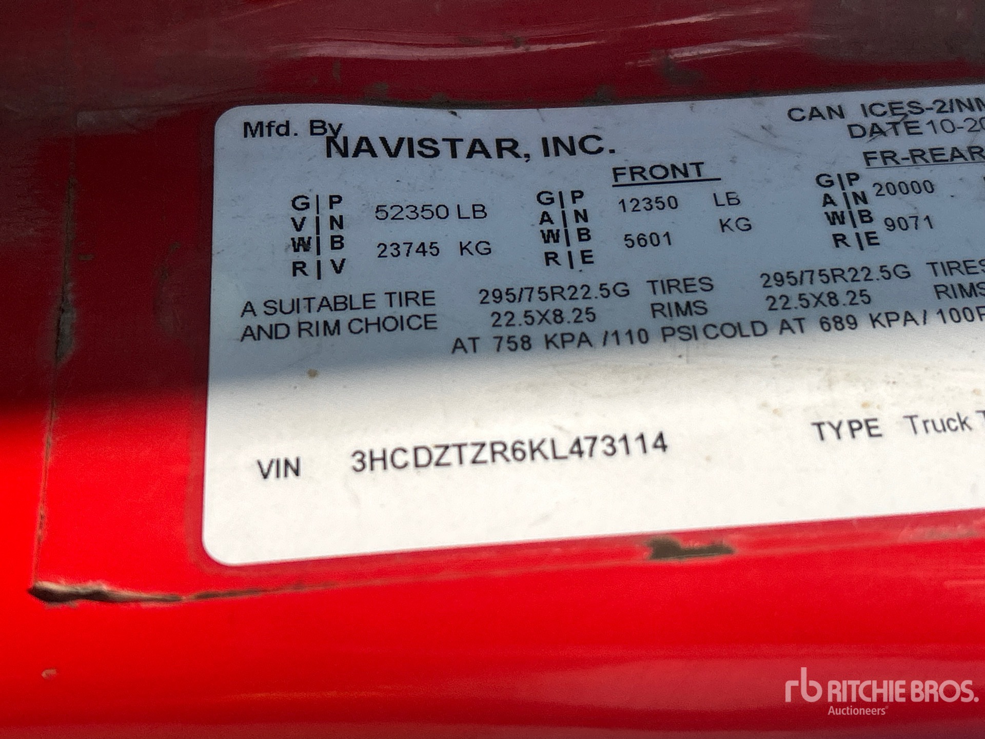 2019 International LT625