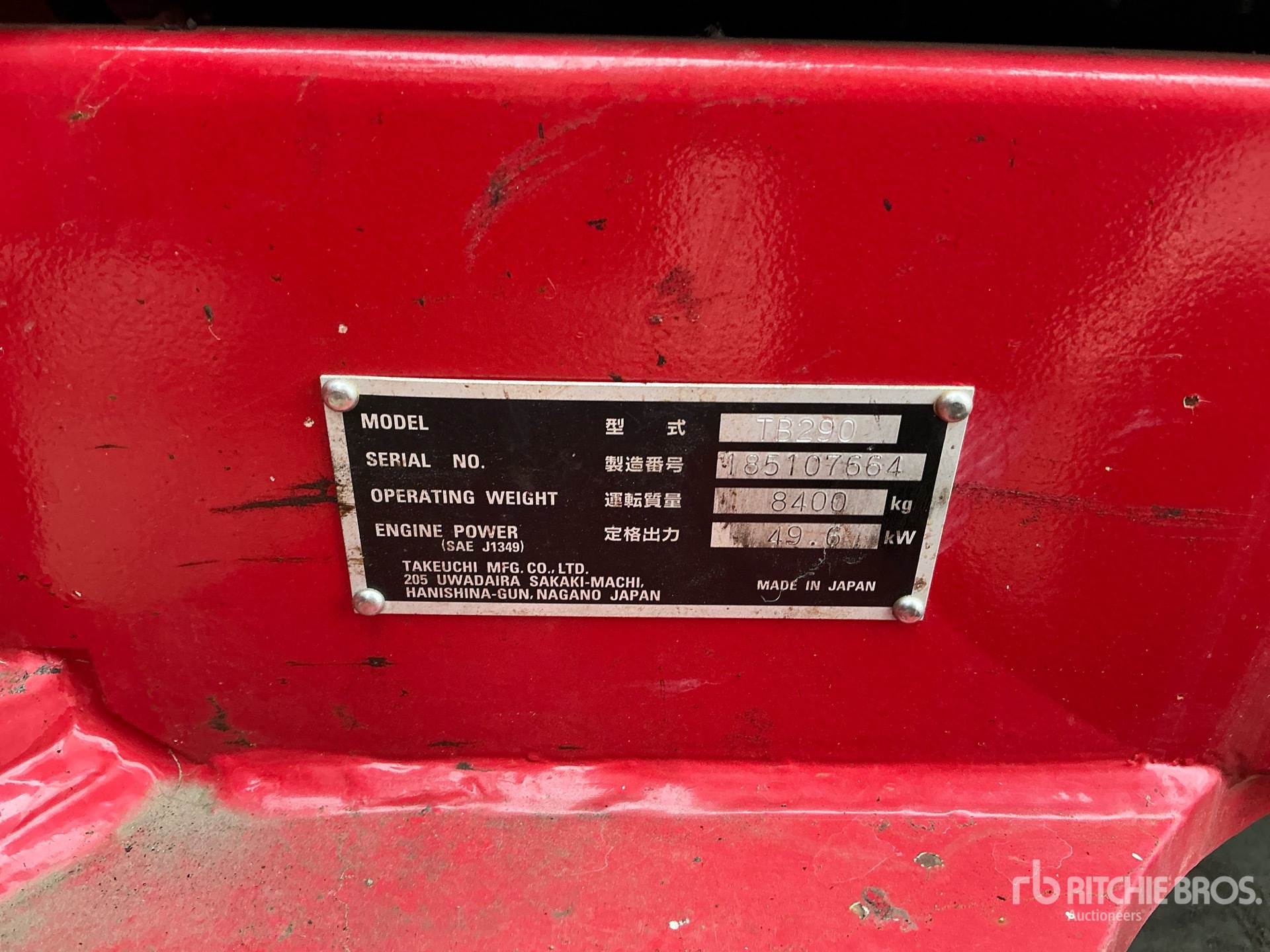 2019 Takeuchi TB290