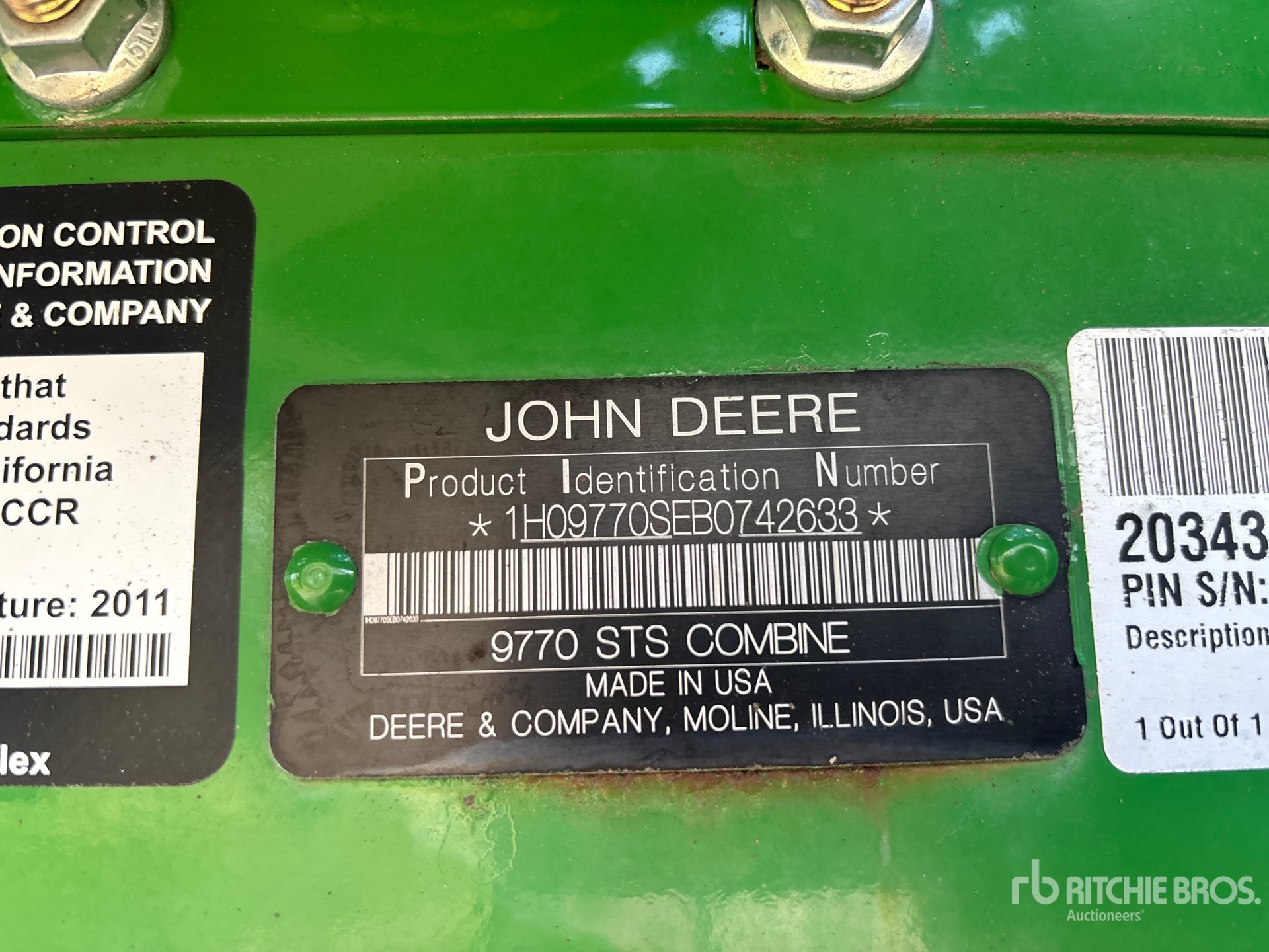 2011 John Deere 9770 STS