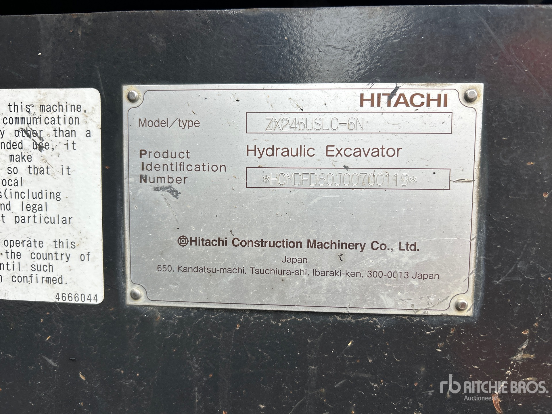 2018 Hitachi ZX245USLC-6N