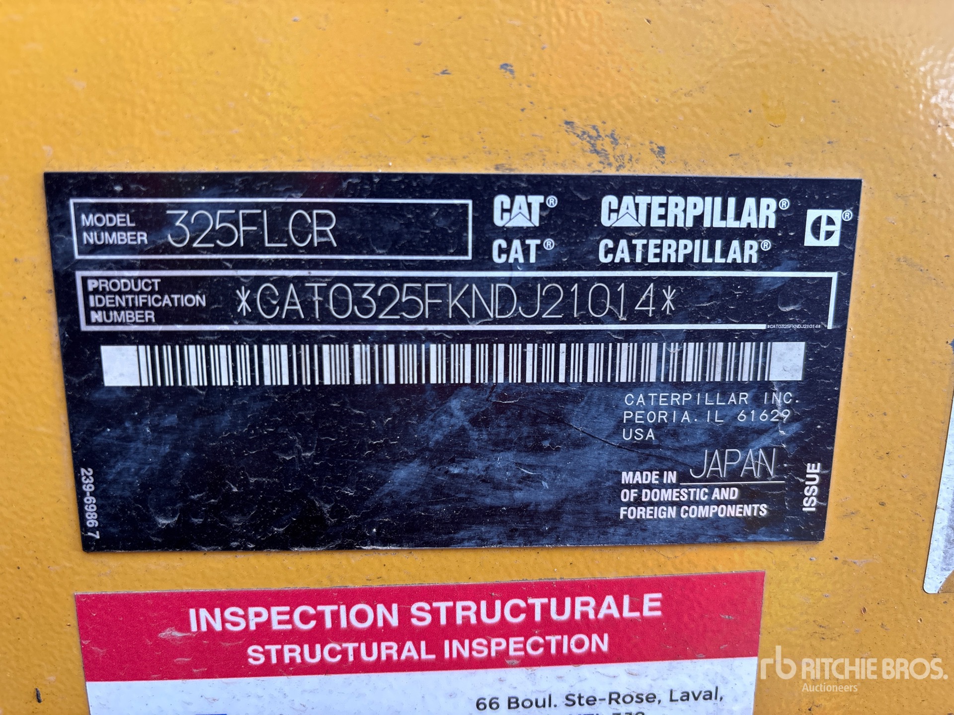 2019 Caterpillar 325F L CR