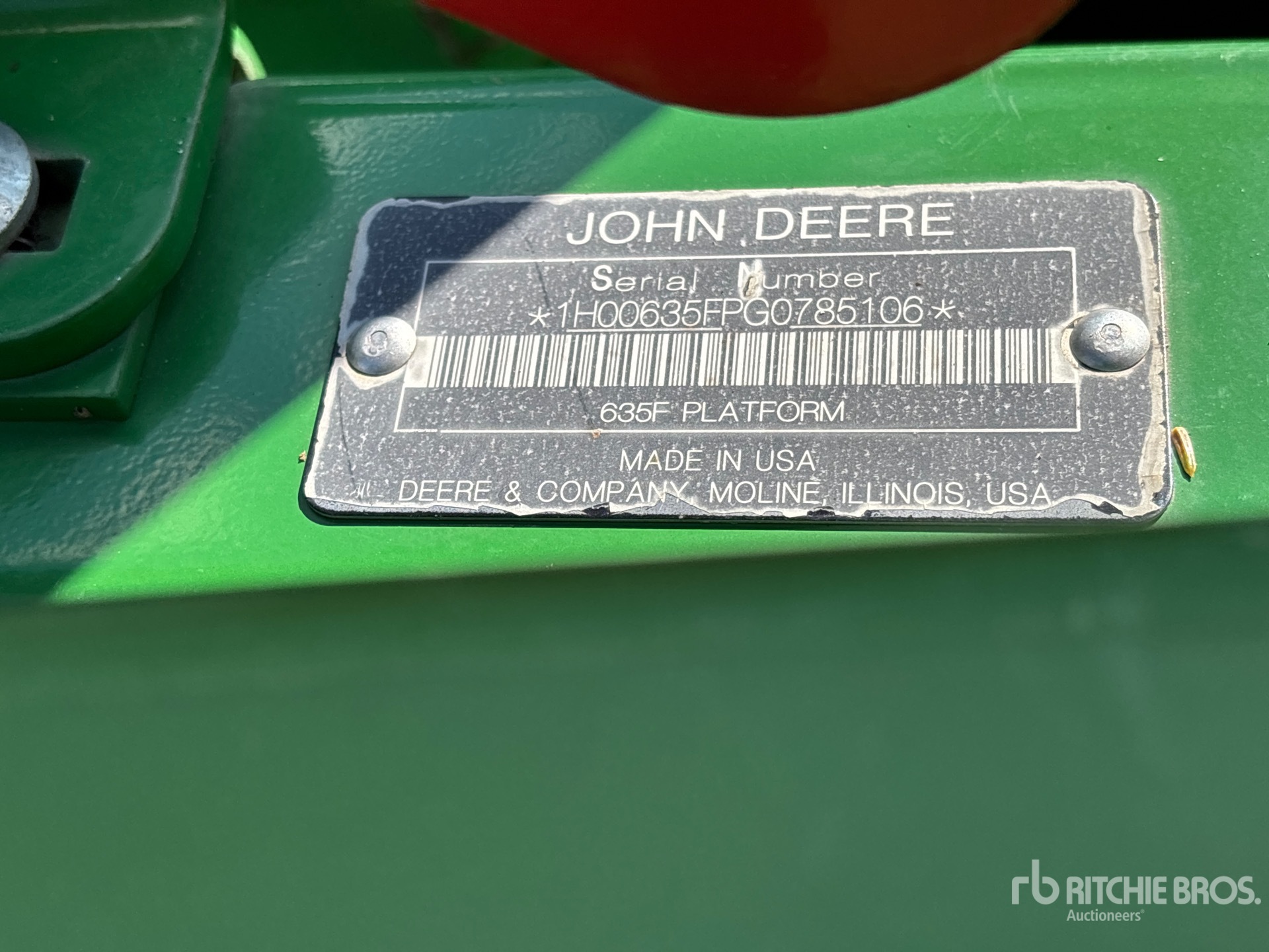 2016 John Deere 635F
