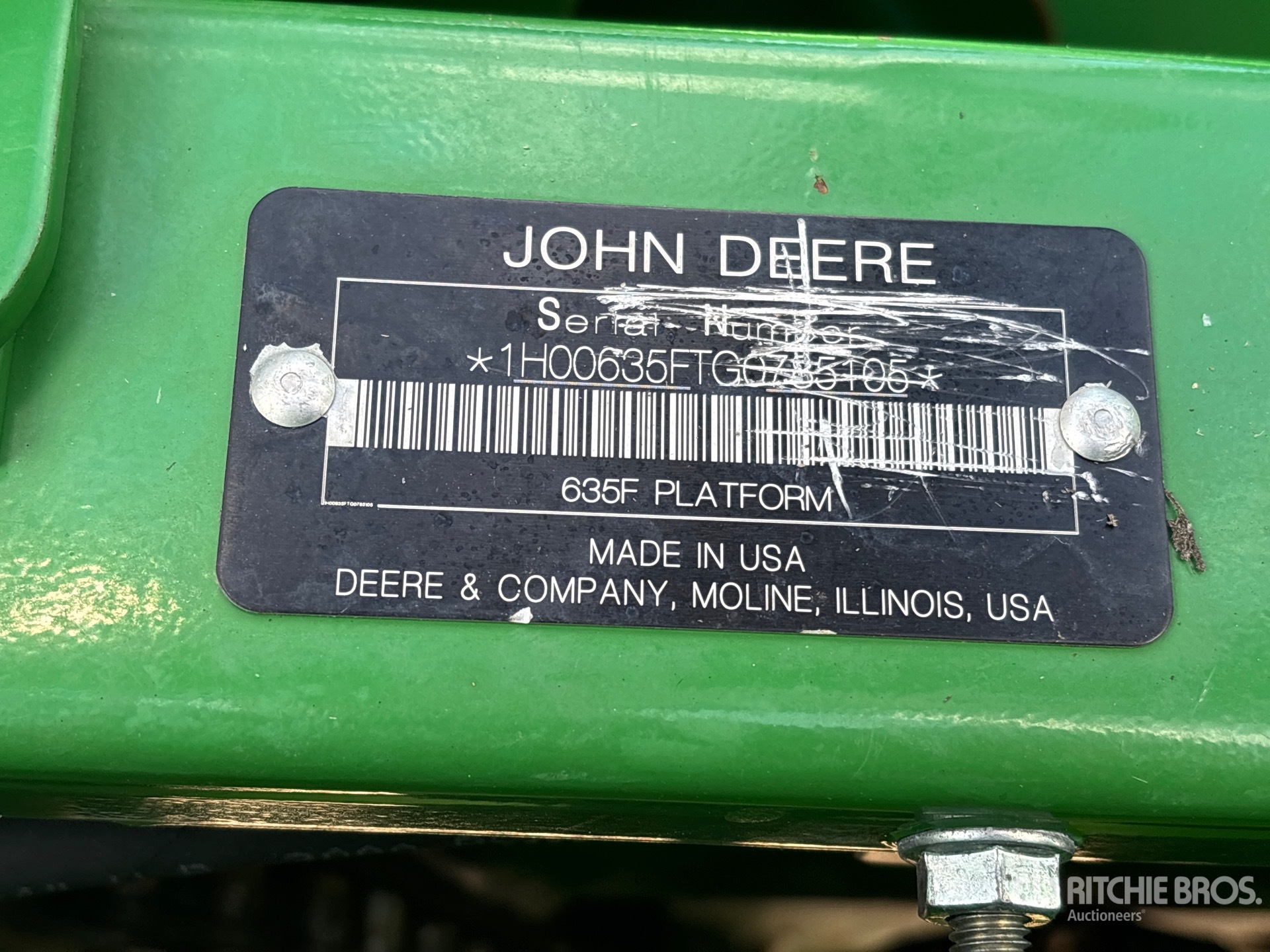 2016 John Deere 635F