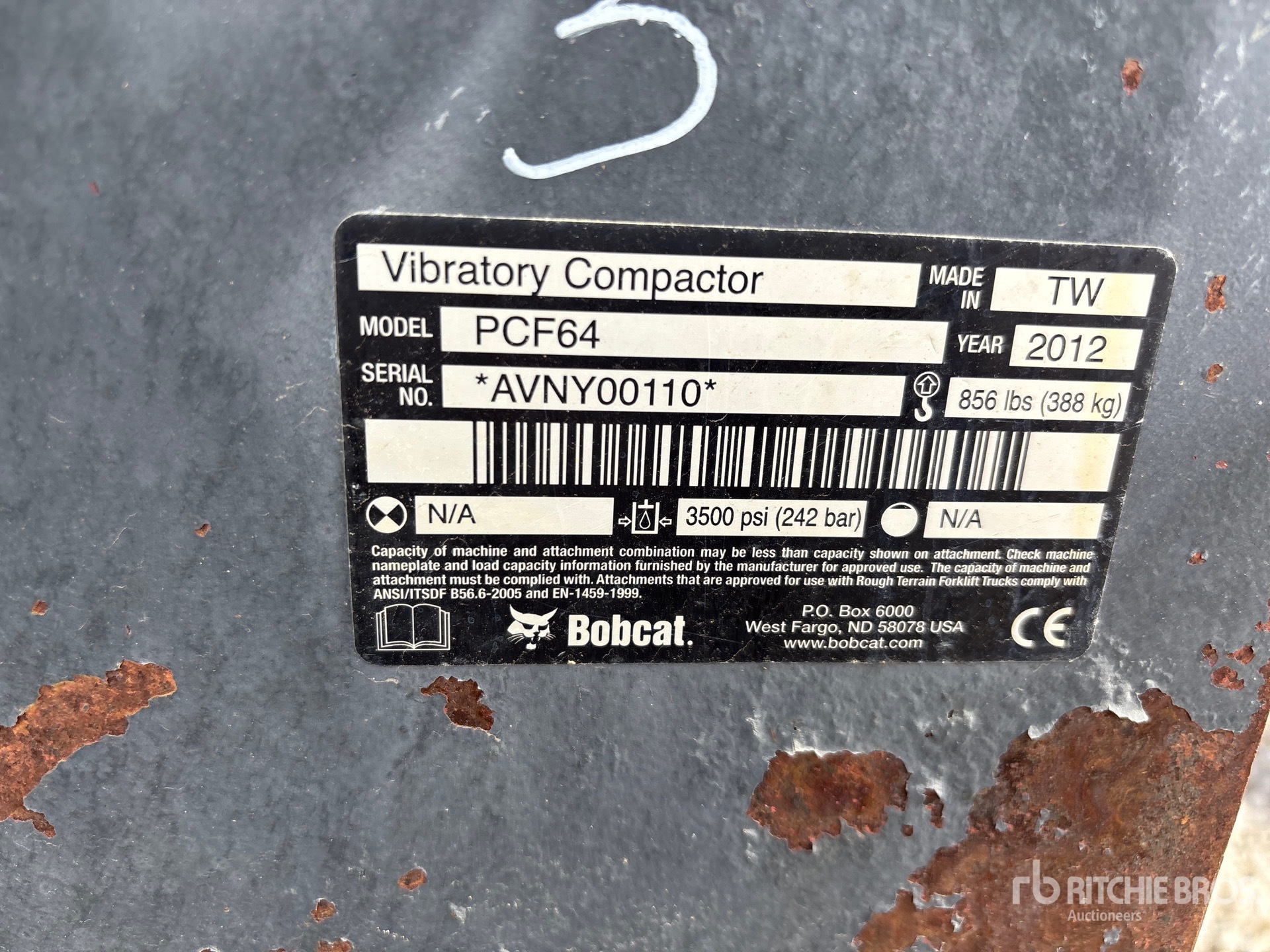 Bobcat VIBRATORY PLATE TAMPER